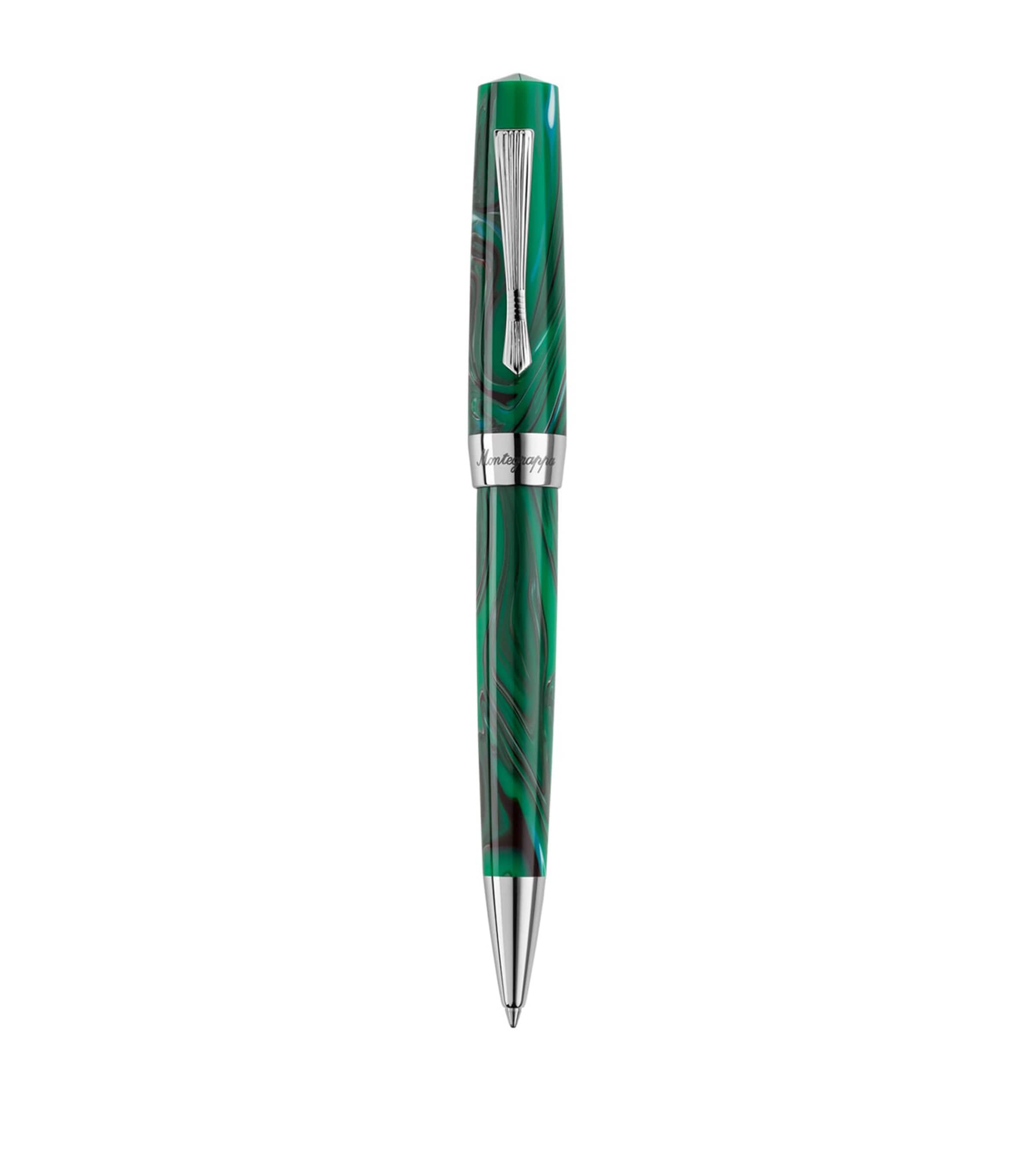 Shop Montegrappa Elmo Cortina Ballpoint Pen In Green