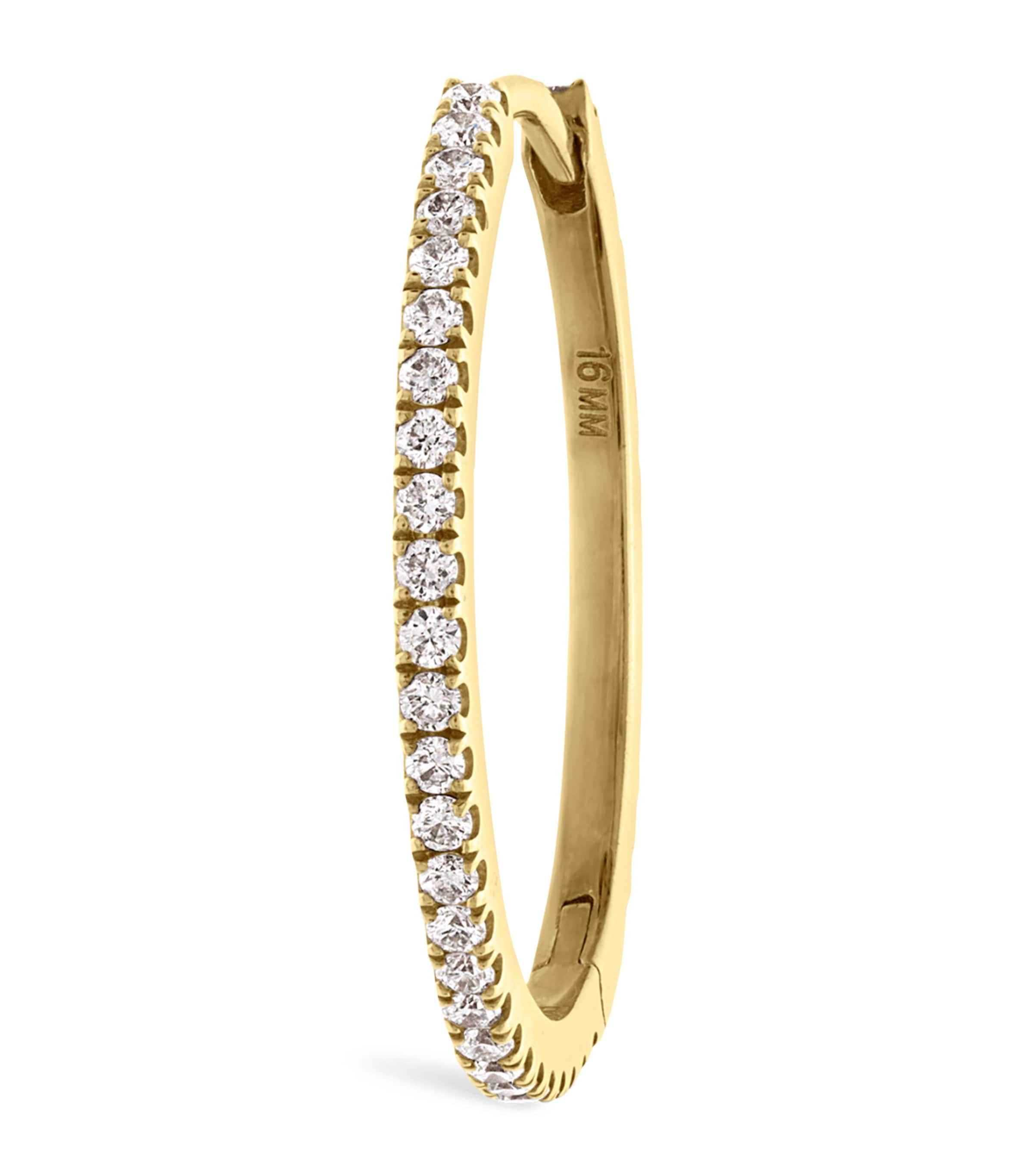 Maria Tash Diamond Eternity Single Hoop Earring In Gold