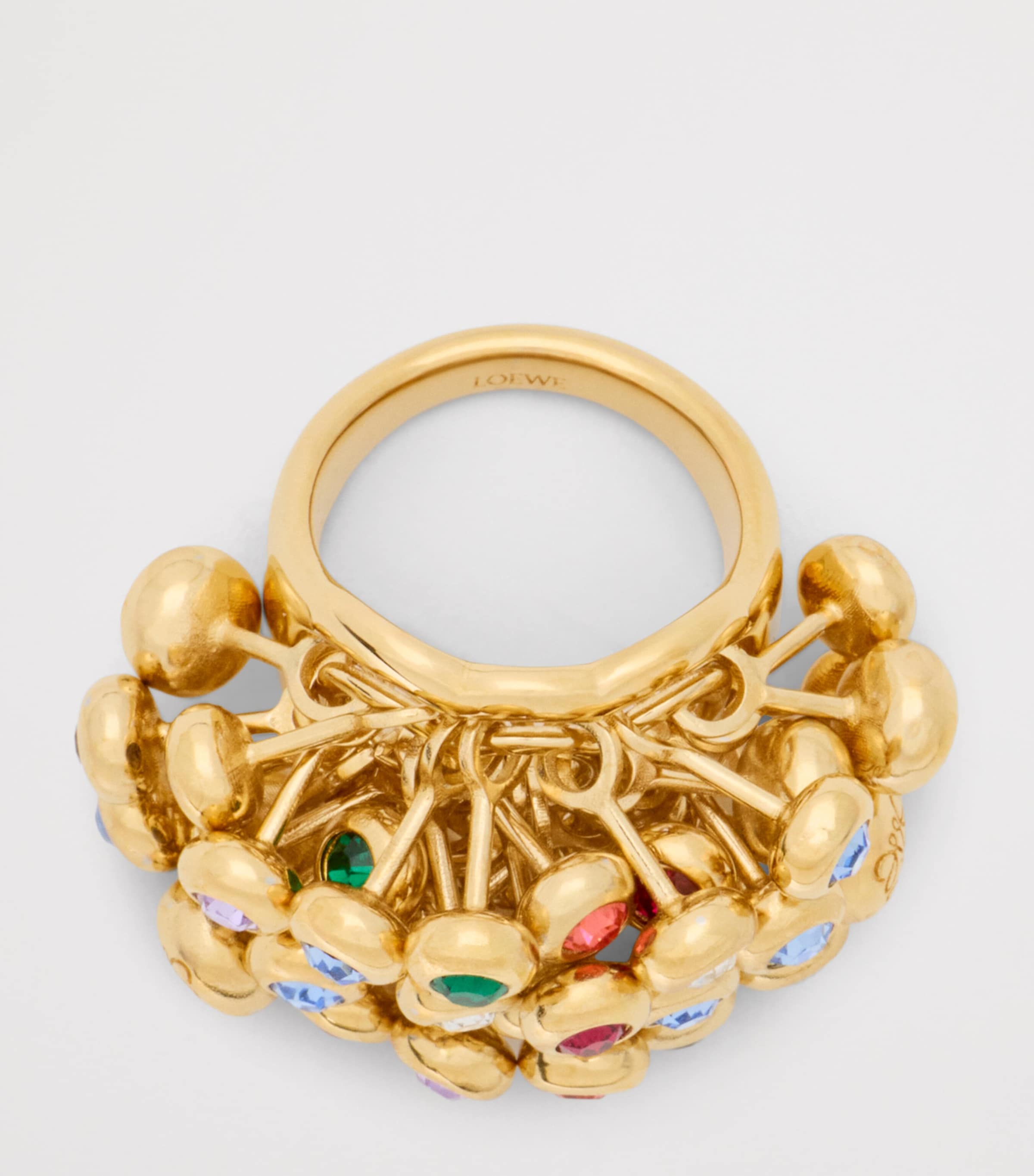 LOEWE Crystal Push Pin Ring Gold/multicolor Image 5