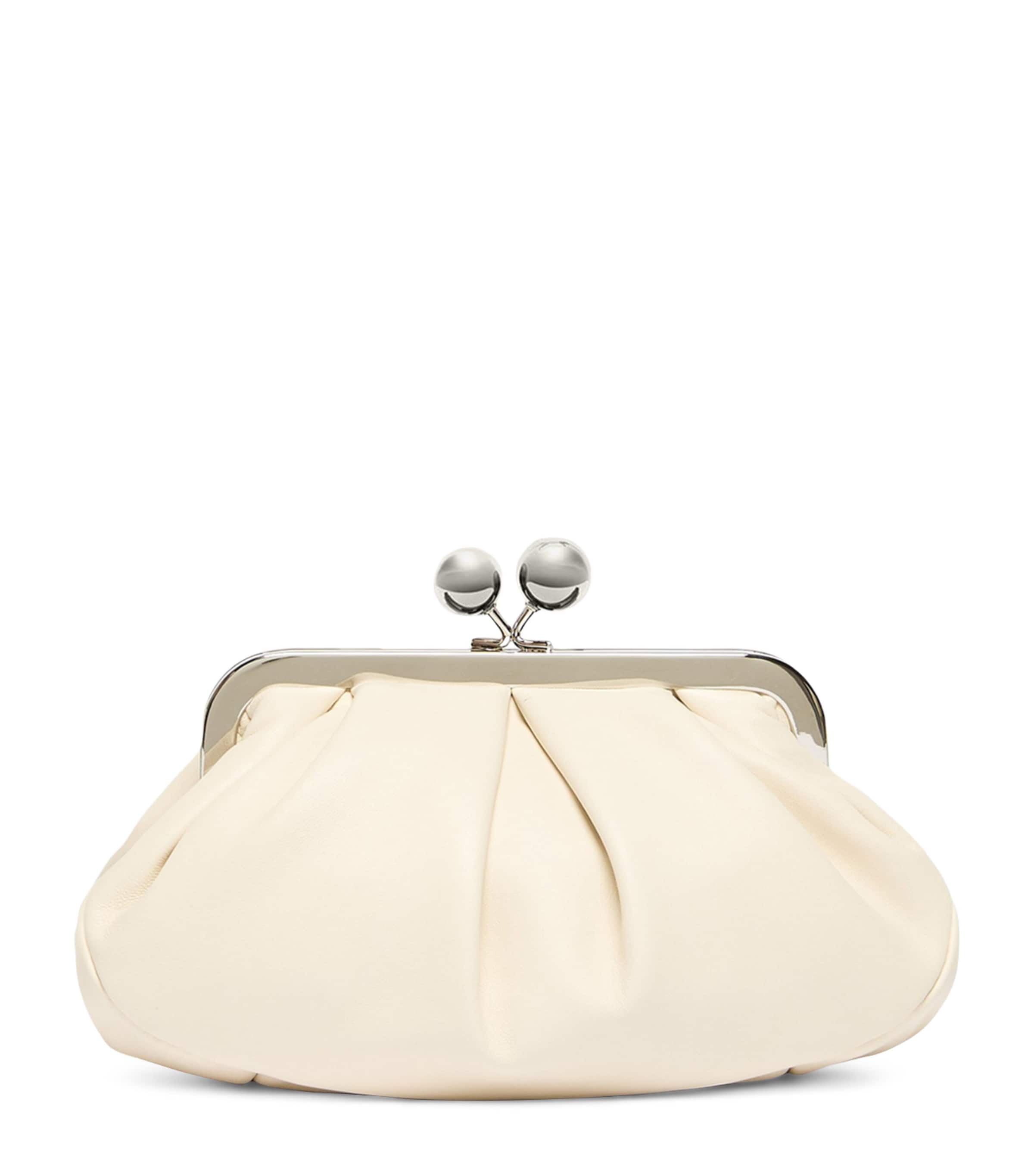 Weekend Max Mara Lambskin Pasticcino Clutch Bag Ivory Image 1