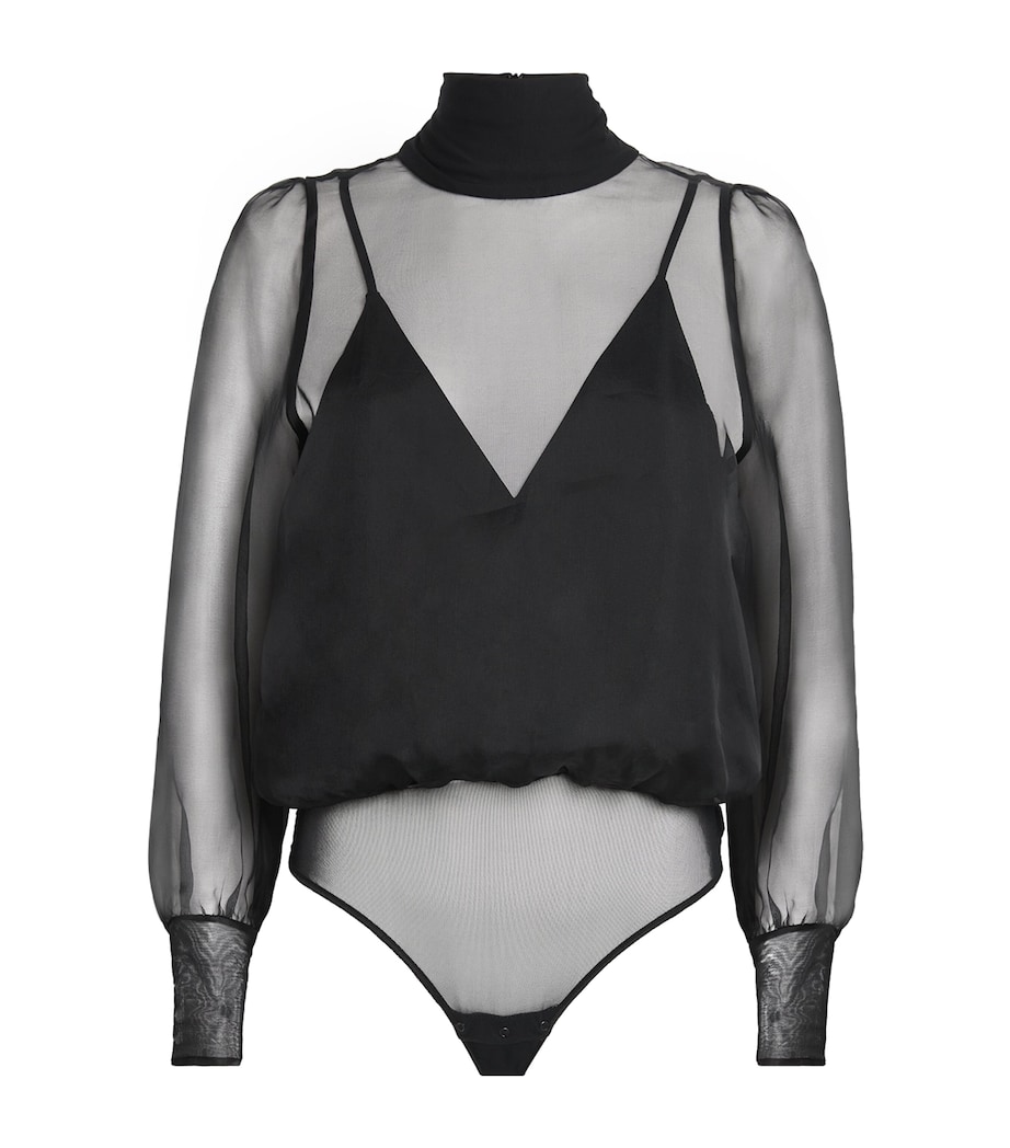 Silk Eternal Thong Bodysuit BLACK Image 1