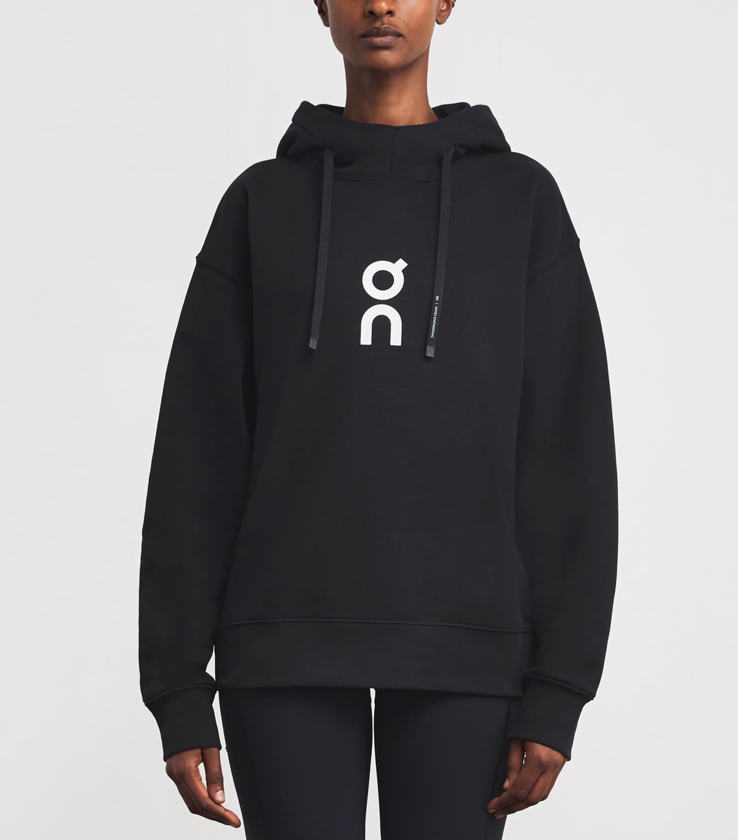 Organic Cotton-Blend Club Hoodie BLACK Image 3