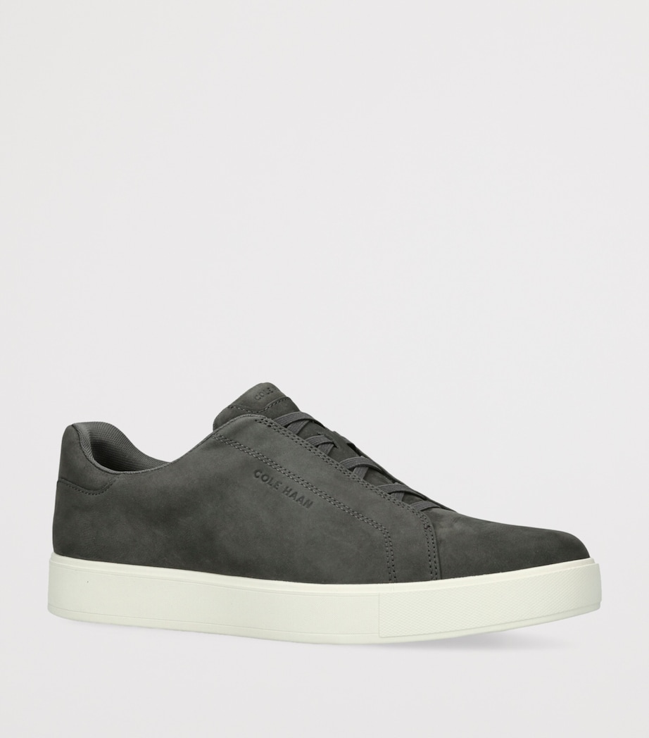 Leather GrandPrø Luxe Slip-On Sneakers GREY/D.CMB Image 3
