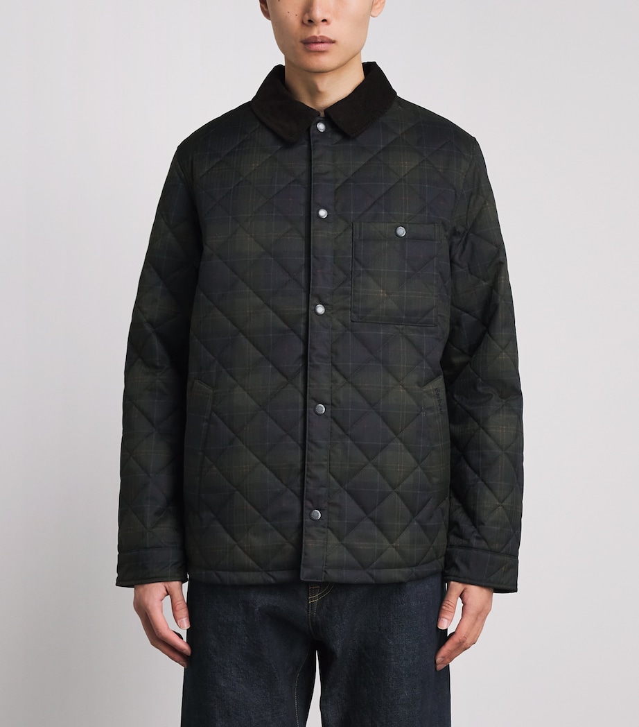 Barbour Mens Tartan Quilted Jacket Shadow Classic Image 4