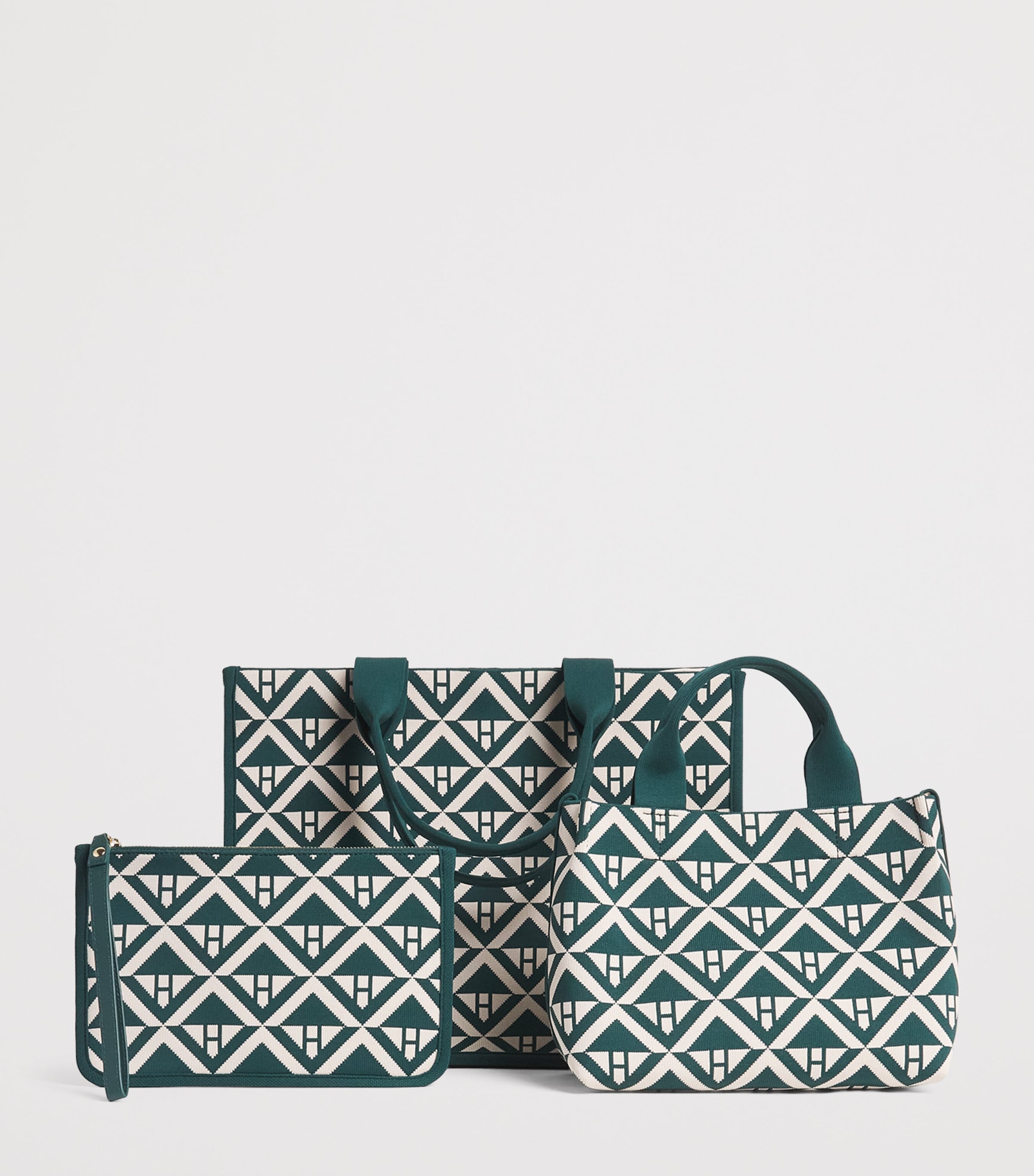 Harrods Medium Geometric Tote Bag Harrods Green Image 7