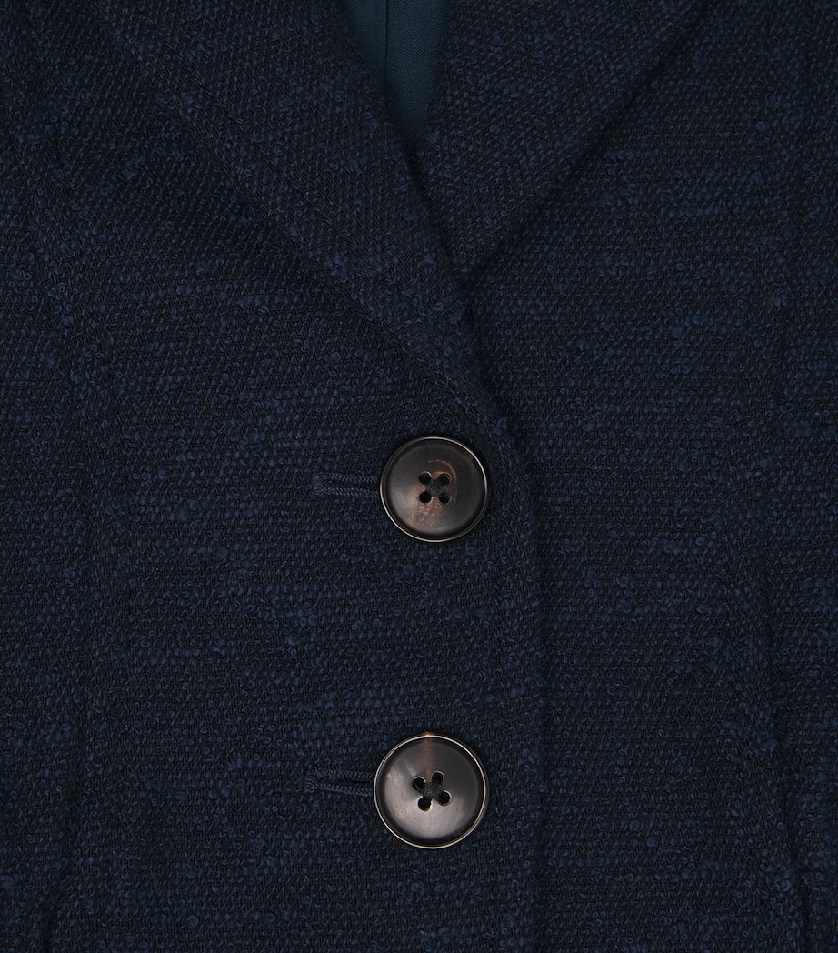 ME+EM Womens Bouclé Soft Sculpt Waistcoat Navy Image 6