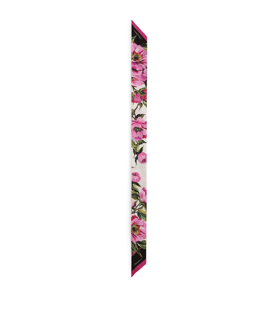 Silk Peony Print Headscarf HH5KR-PEONIE Image 1