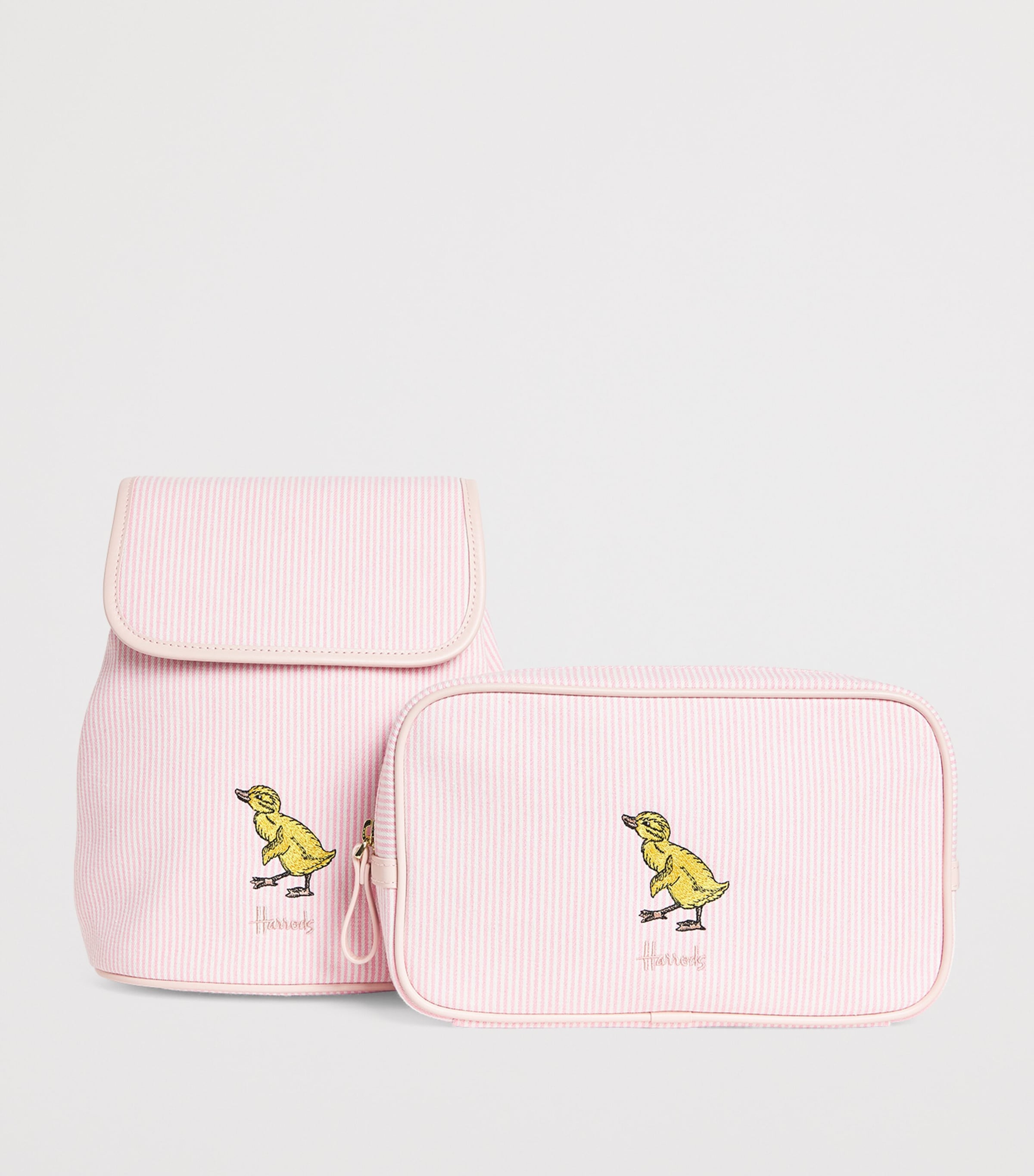 Harrods Embroidered Backpack Pink Image 3