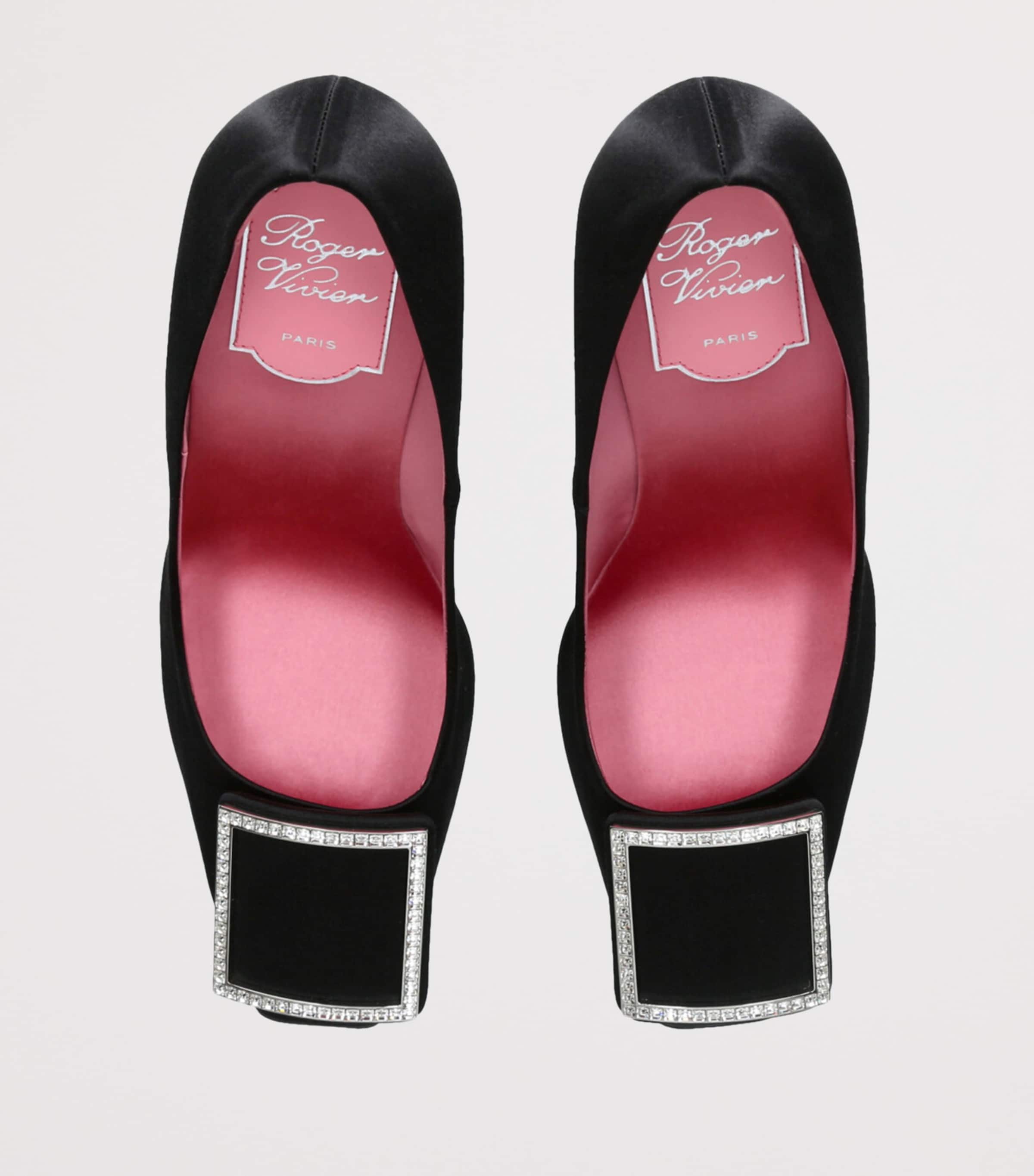 Roger Vivier Satin Trompette Pumps 100 Black Image 4
