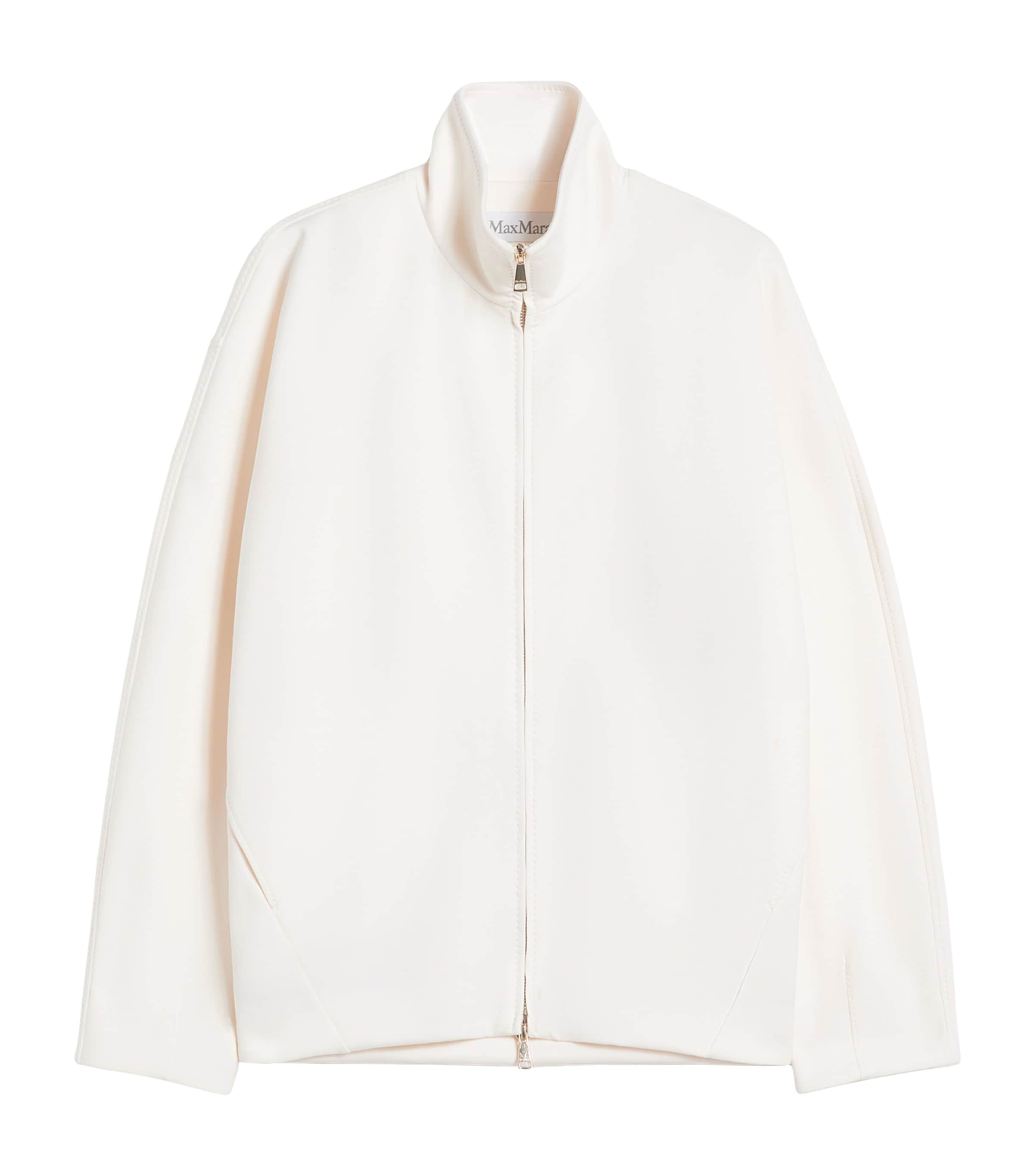 Jersey High-Neck Jacket IVORY Image 1