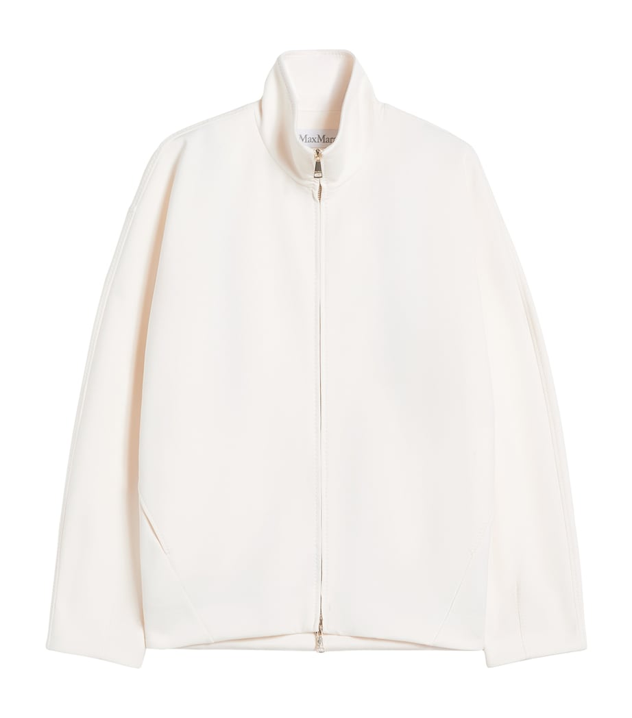 Jersey High-Neck Jacket IVORY Image 1