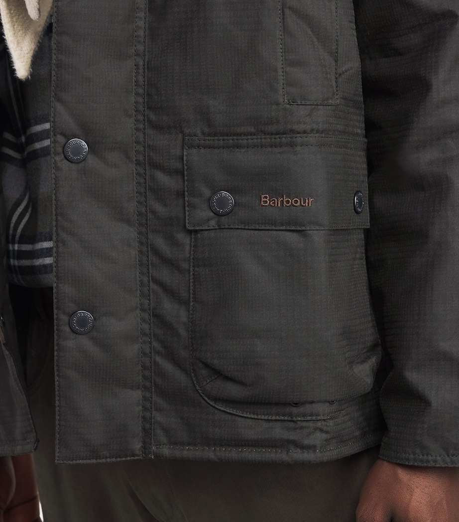 Waxed Cotton Check Beaufort Jacket OL31 OLIVE CHECK Image 6