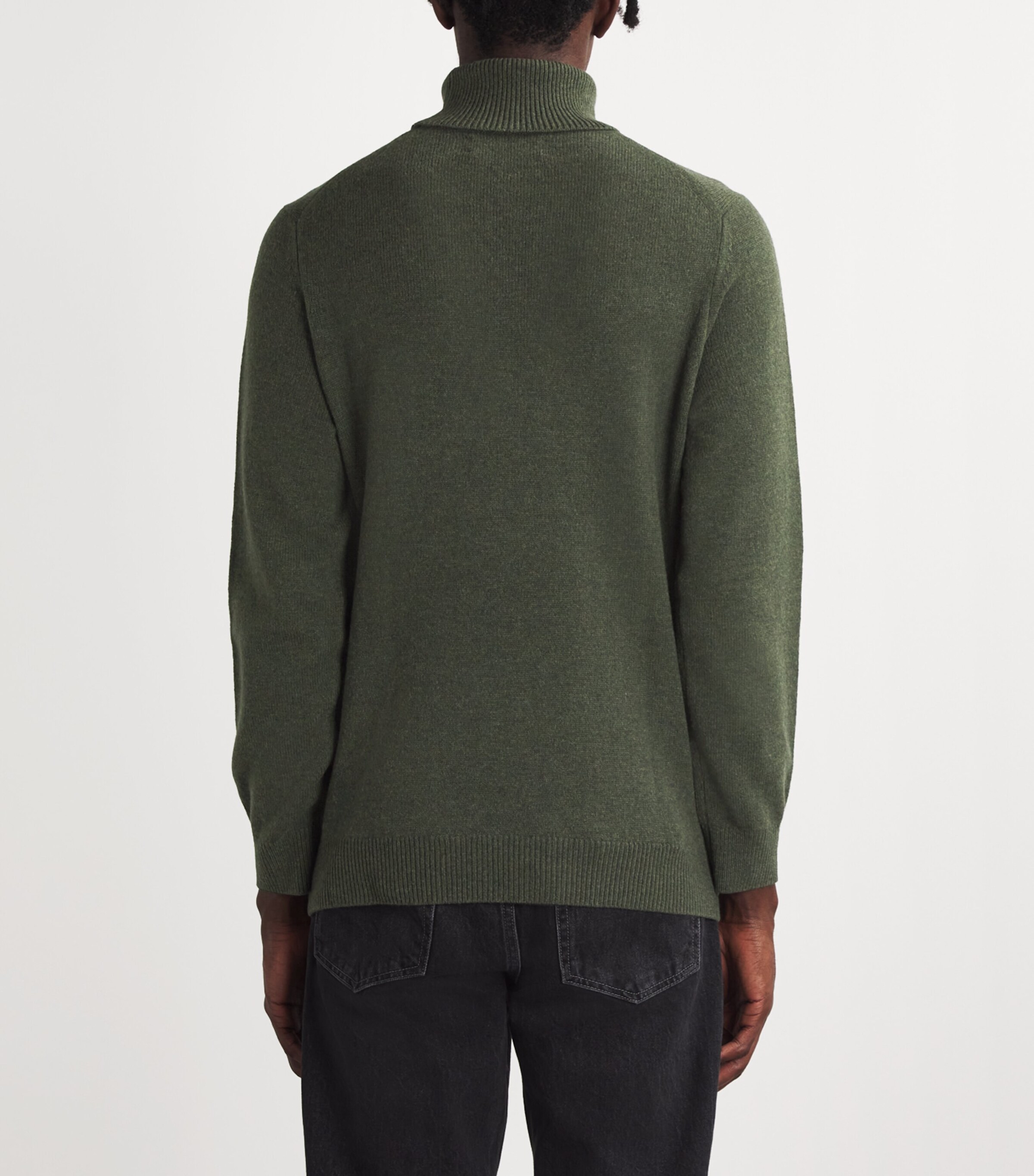 SAMSOE SAMSOE Mens Merino Isak Rollneck Sweater Forest Night Image 4