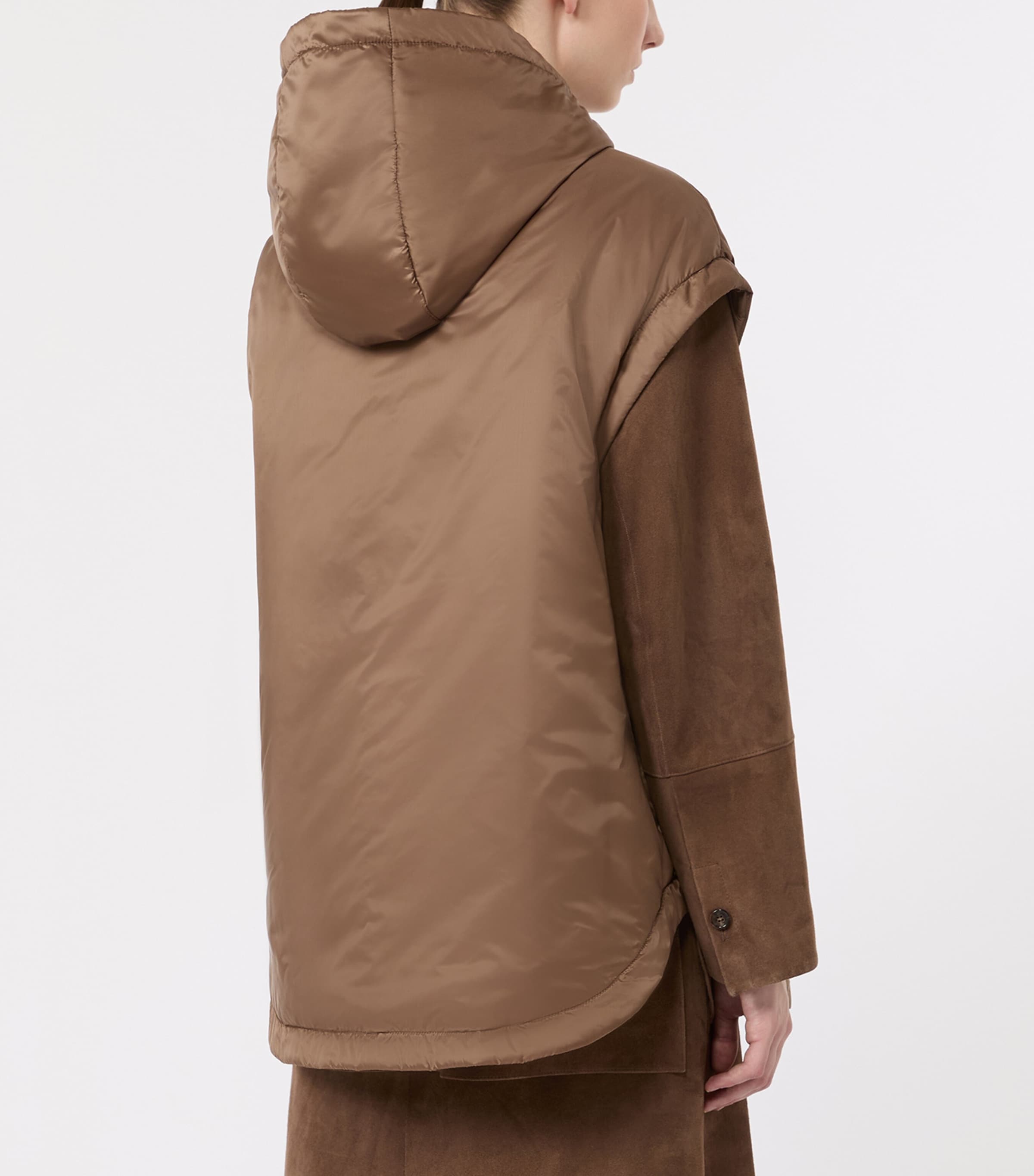 Max Mara Womens The Cube Sleeveless Jacket Mud Image 4