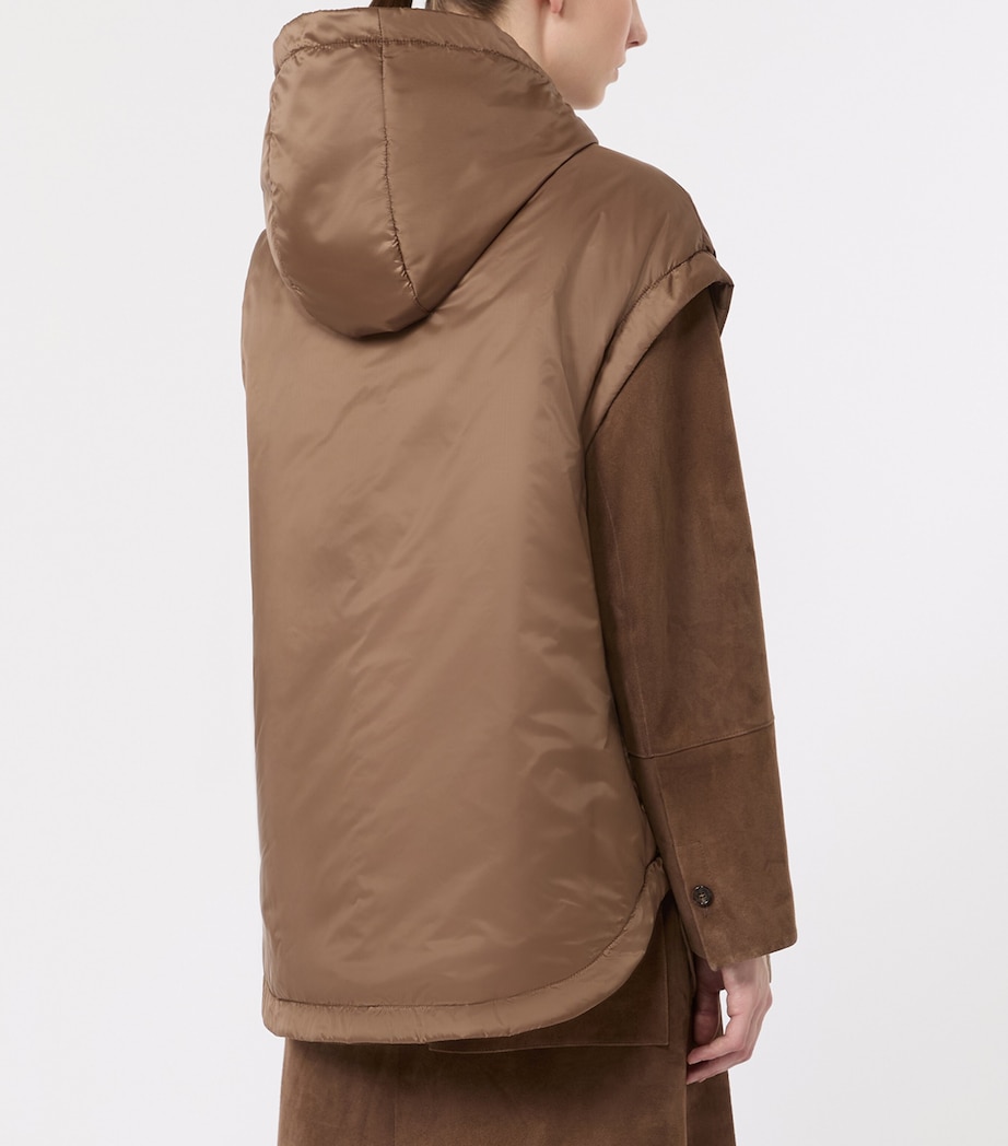 Max Mara Womens The Cube Sleeveless Jacket Mud Image 4