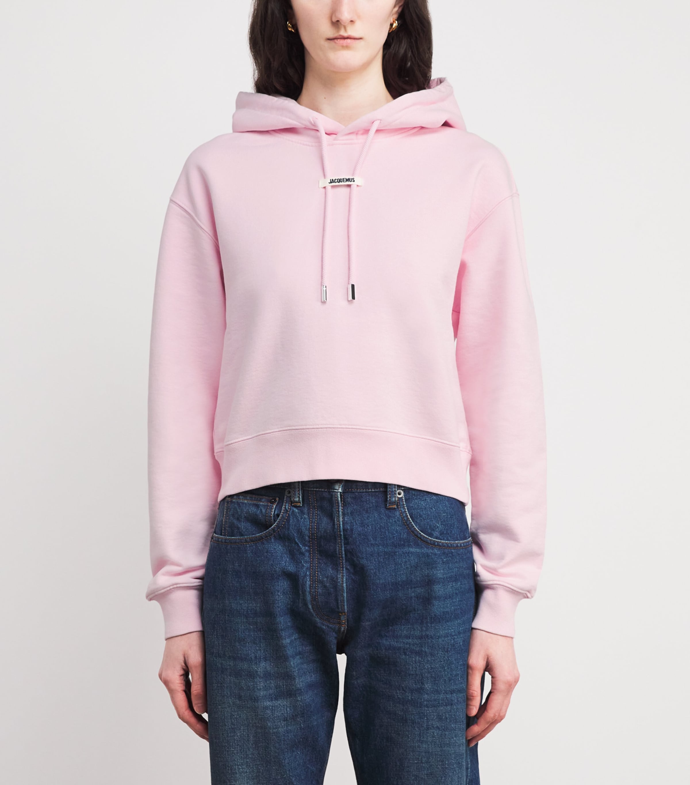 Cotton Grosgrain Logo Hoodie 431 PINK 2 Image 3