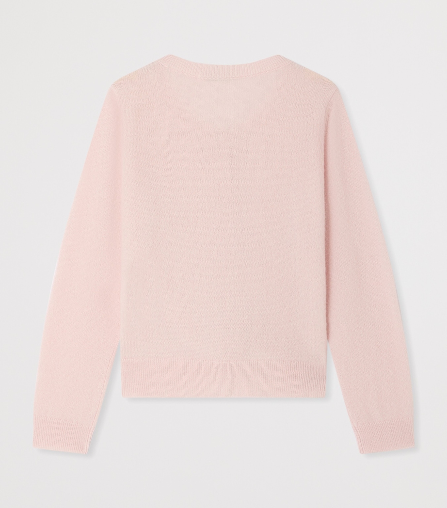Bonpoint Cashmere Embellished Cardigan (4-8 Years) Rose Image 2