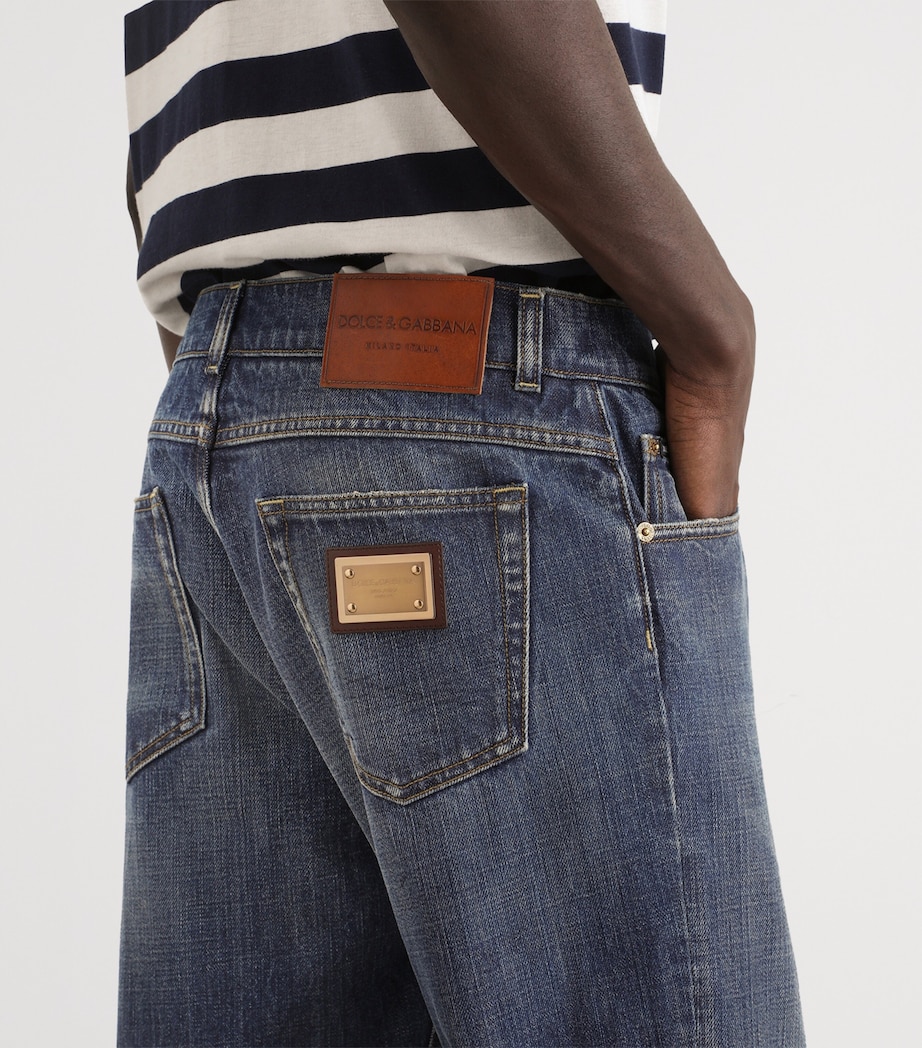 Dolce&Gabbana Mens Slim Jeans Combined Colou Image 5