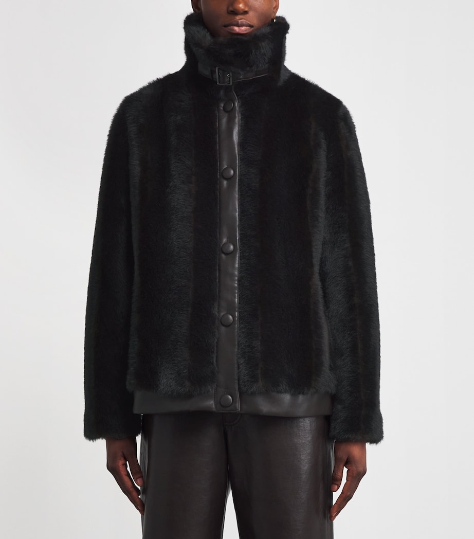 Faux Fur Coat DARK BROWN Image 3