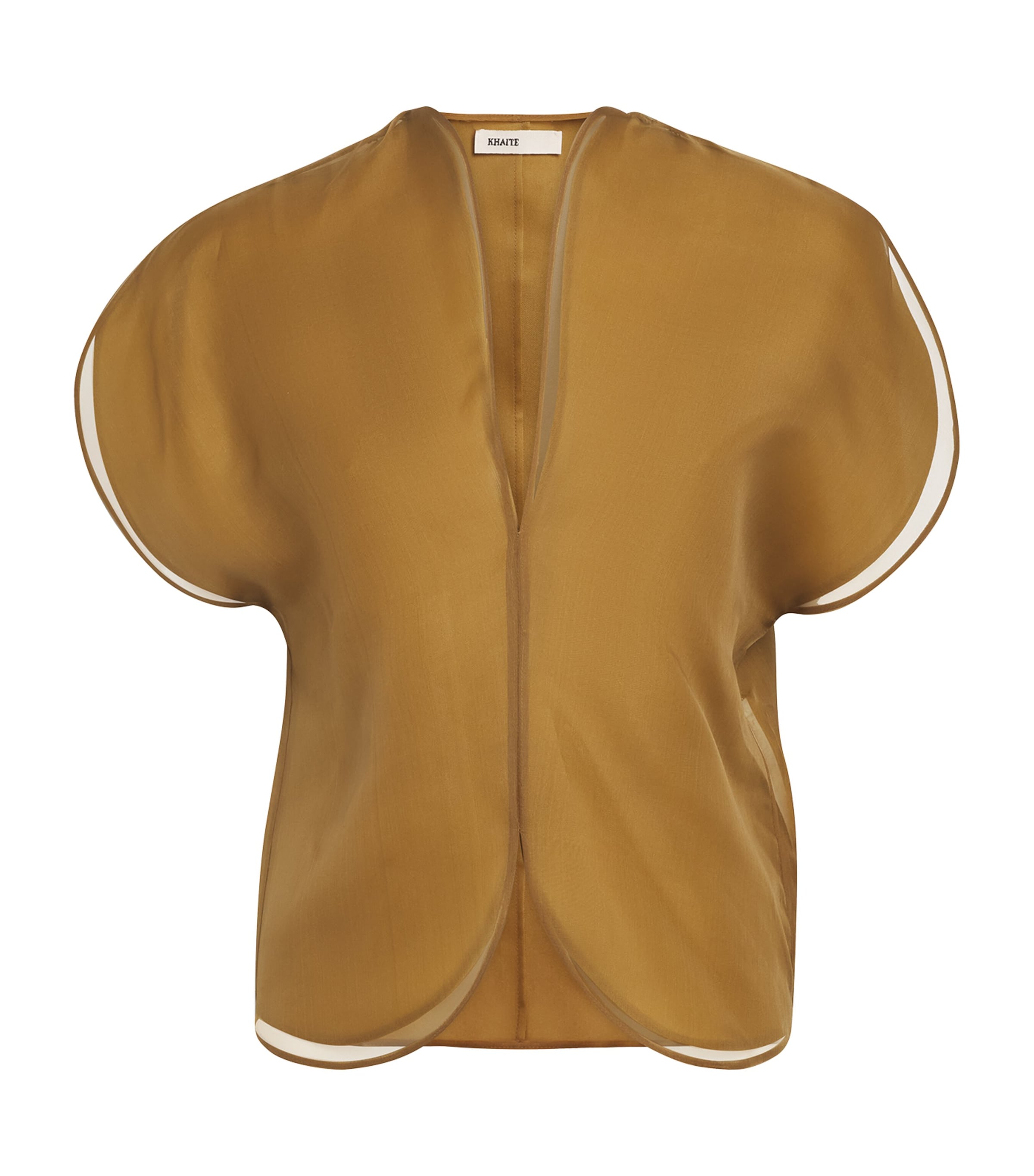 Khaite Silk Briar Blouse In Gold