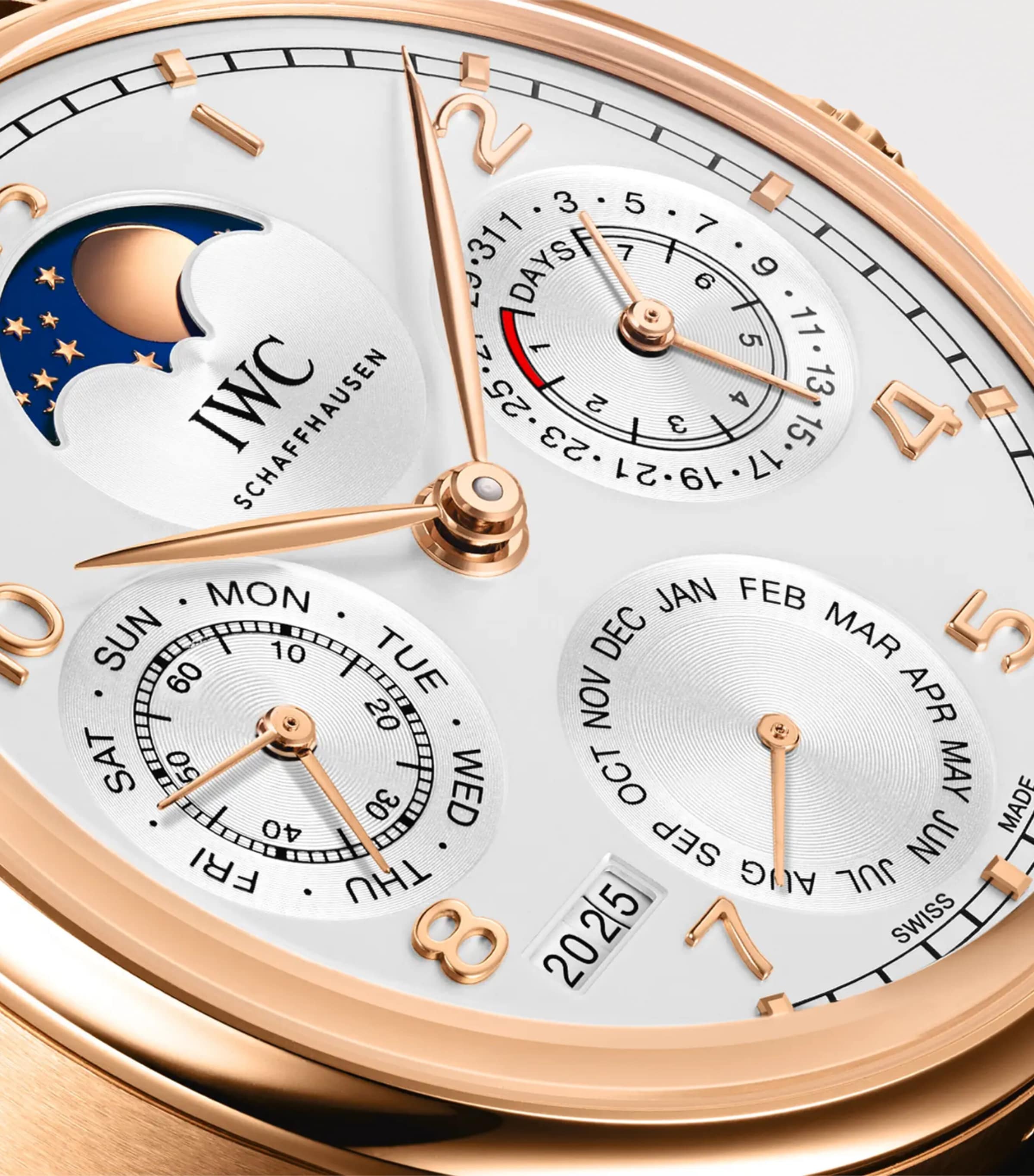 Yellow Gold Portugieser Perpetual Calendar Watch 44mm SILVER Image 6