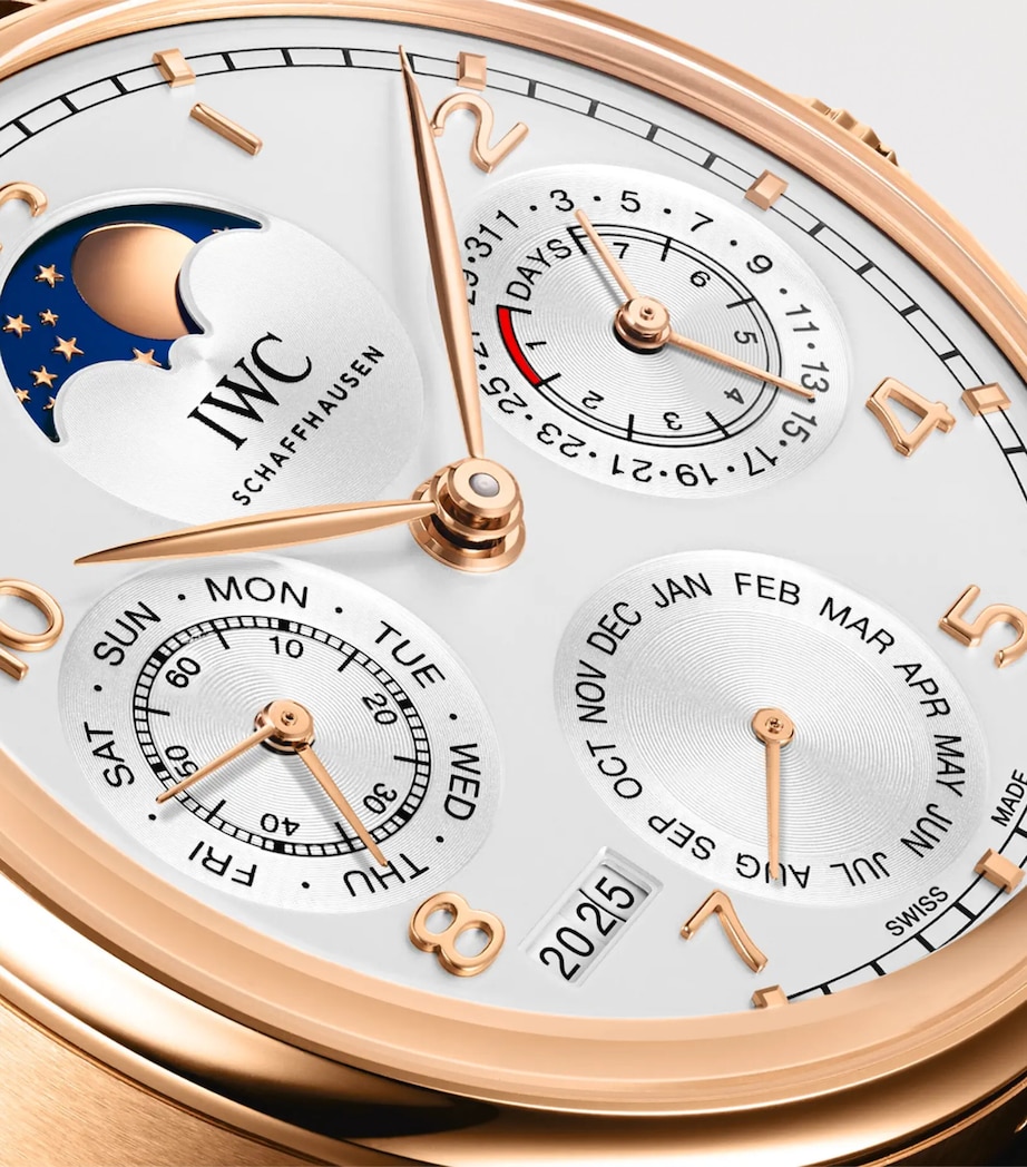 Yellow Gold Portugieser Perpetual Calendar Watch 44mm SILVER Image 6