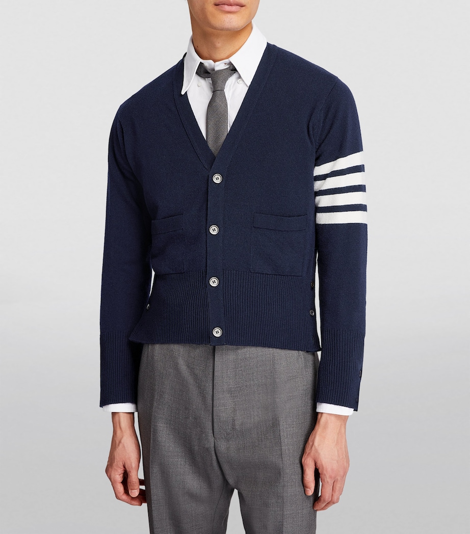 Cashmere Button-Up Cardigan NAVY Image 3