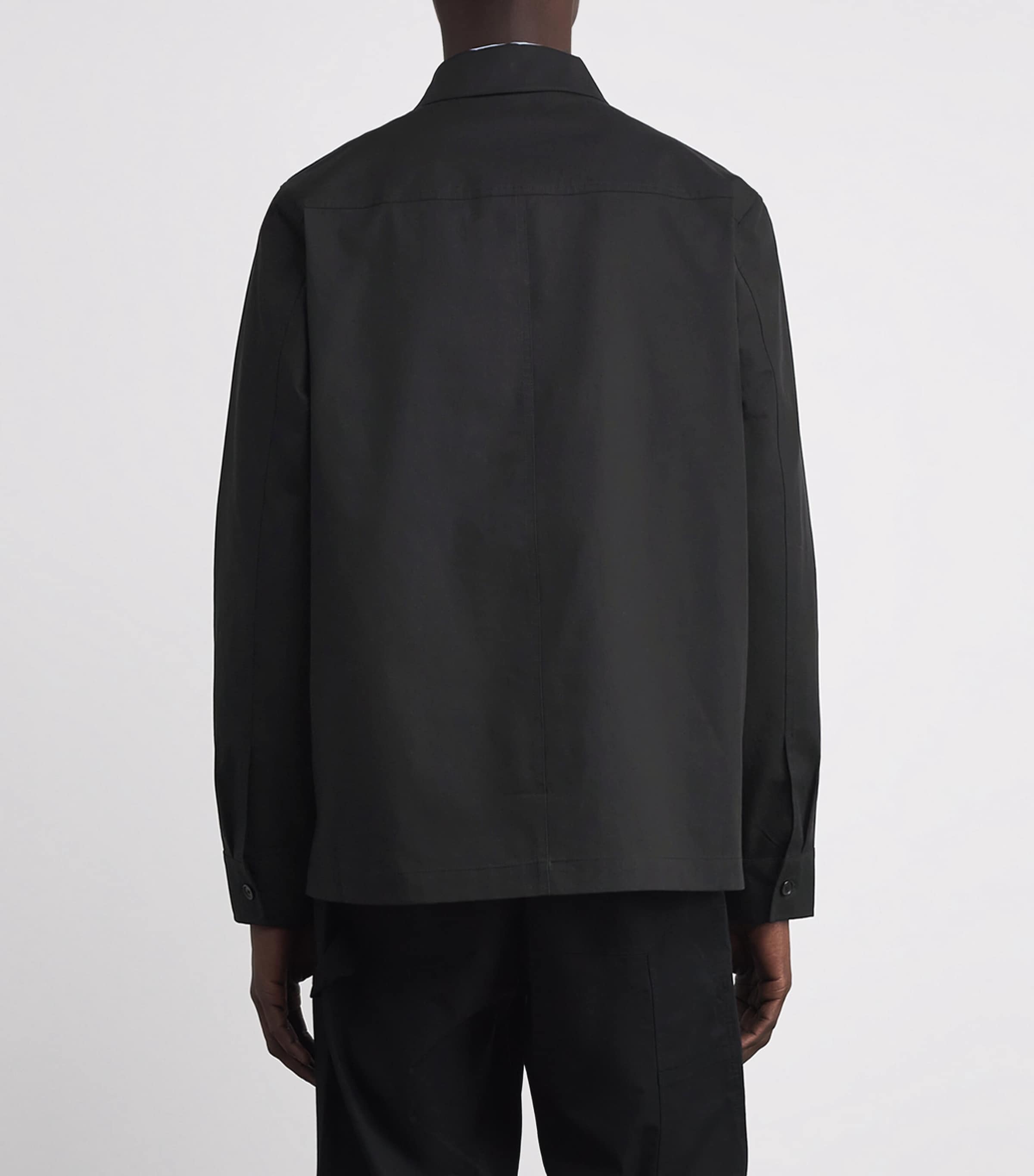 Cotton-Blend Overshirt BLACK Image 4