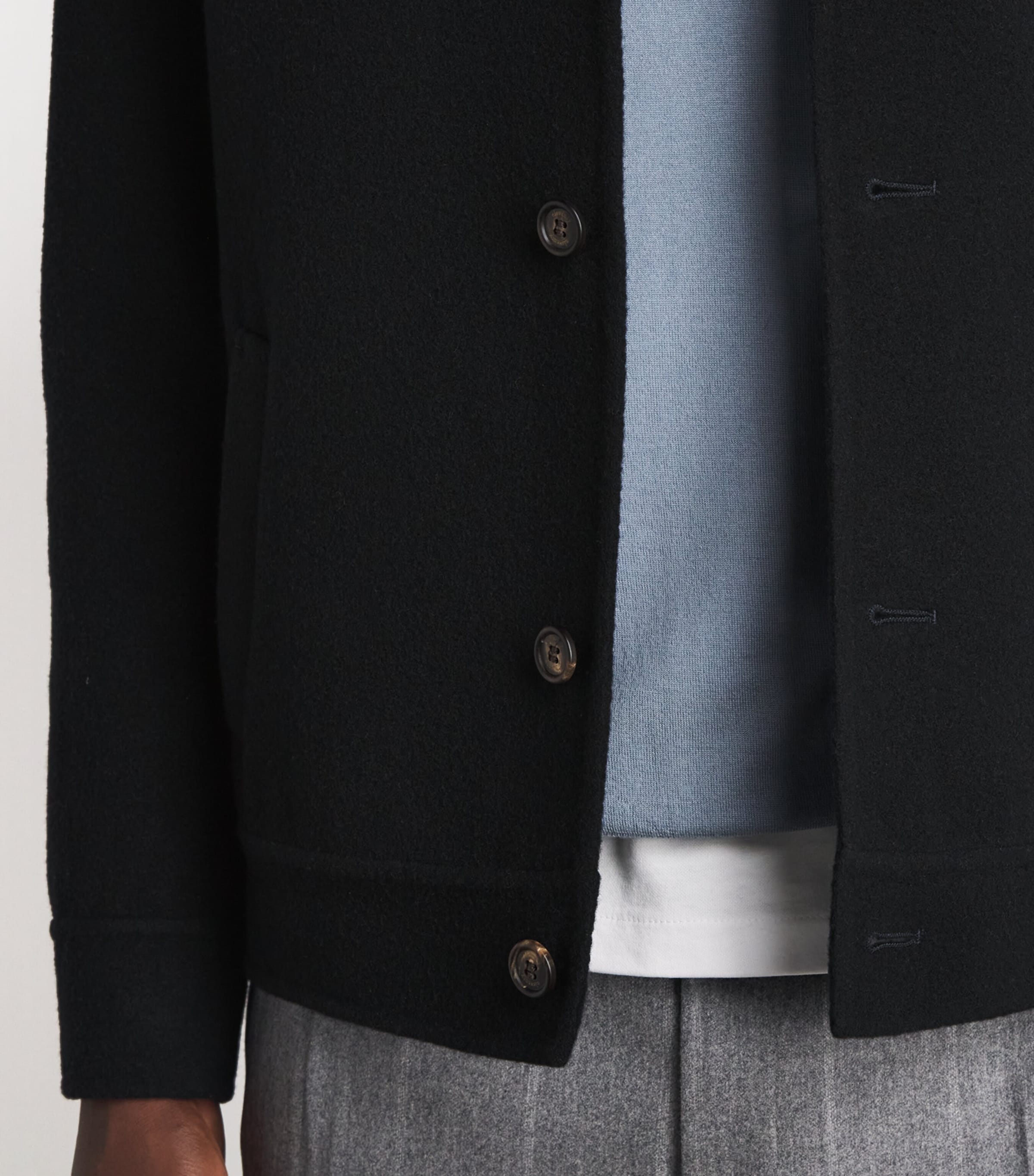 Eleventy Mens Wool Overshirt Blu Image 3
