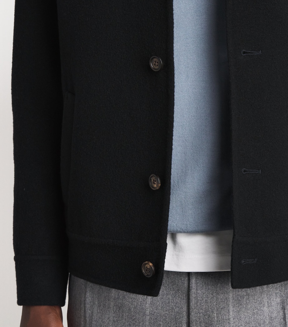 Eleventy Mens Wool Overshirt Blu Image 3