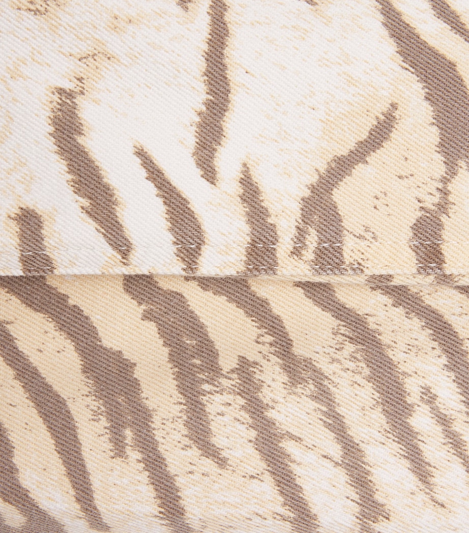 Good American Womens Tiger Print Vintage Straight Jeans Btg Brown Tiger Image 6