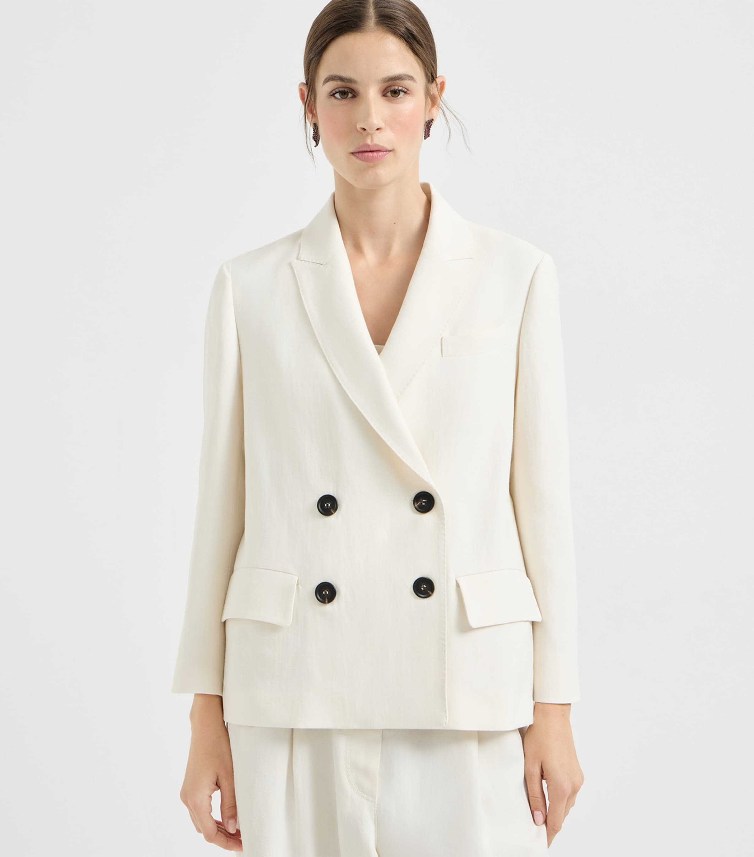 Twill Double-Breasted Blazer C579 Image 3