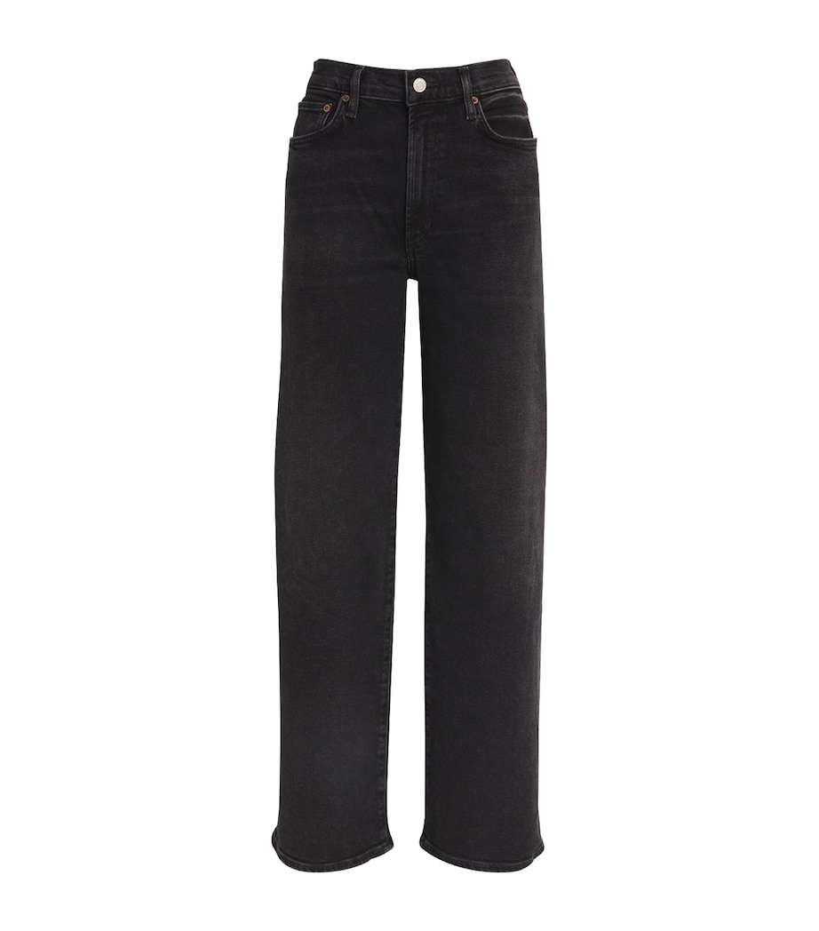 AGOLDE Womens Harper Mid-Rise Straight Jeans Hush Image 1