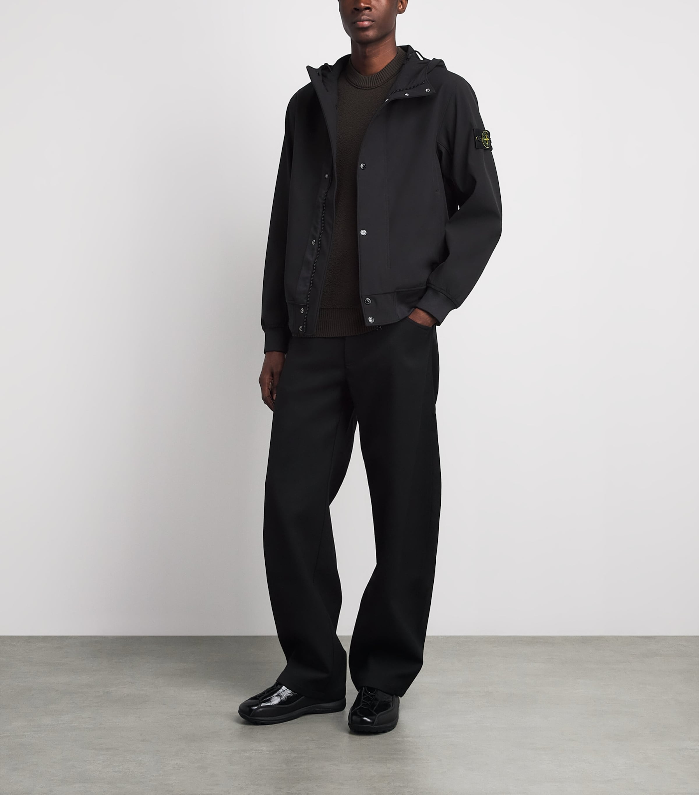 Stone Island Mens Light Soft Shell-R Hooded Jacket Image 2