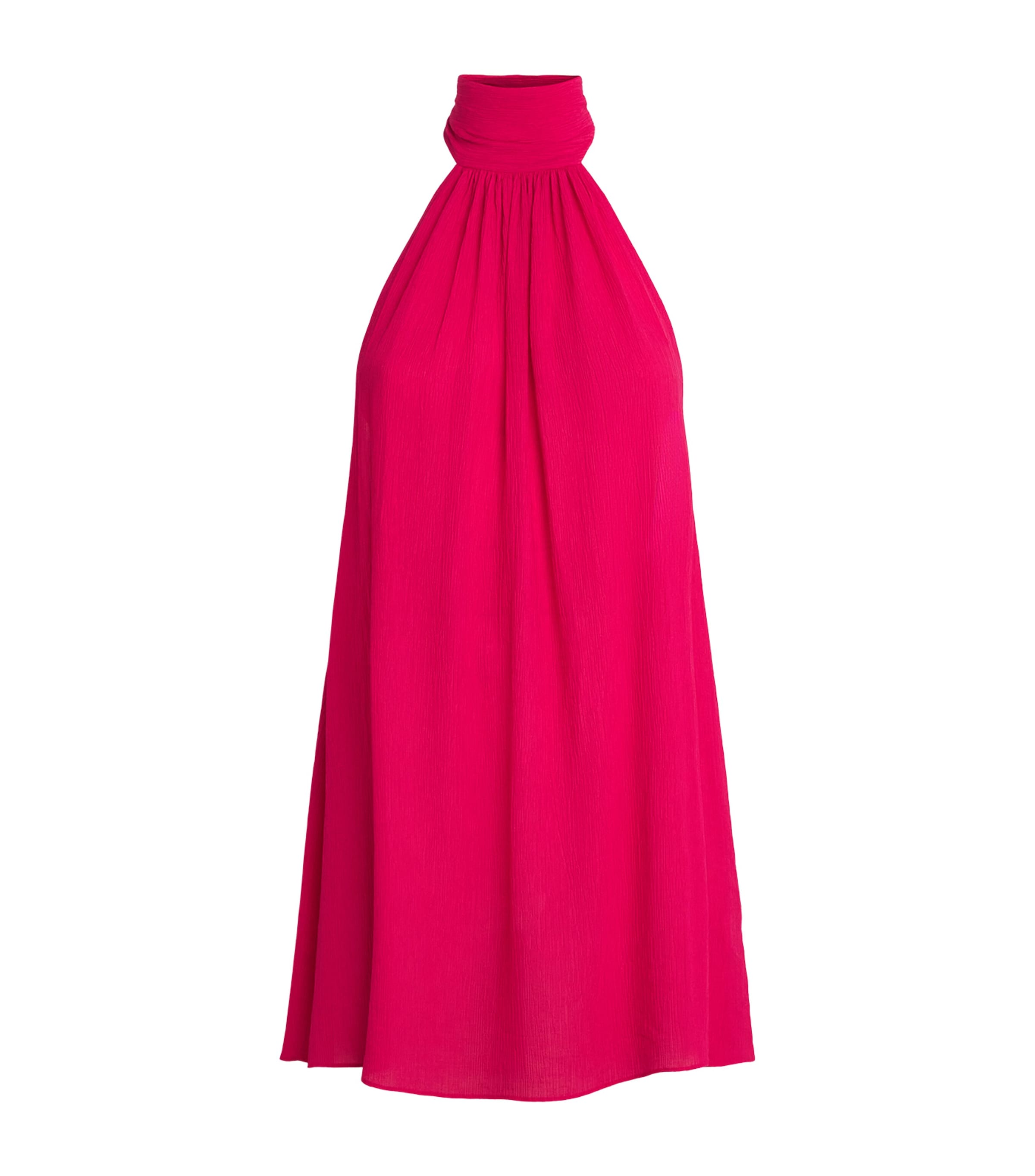 AWAY THAT DAY Womens Ibiza Mini Dress Rspbrry Crnkl Linen Image 1
