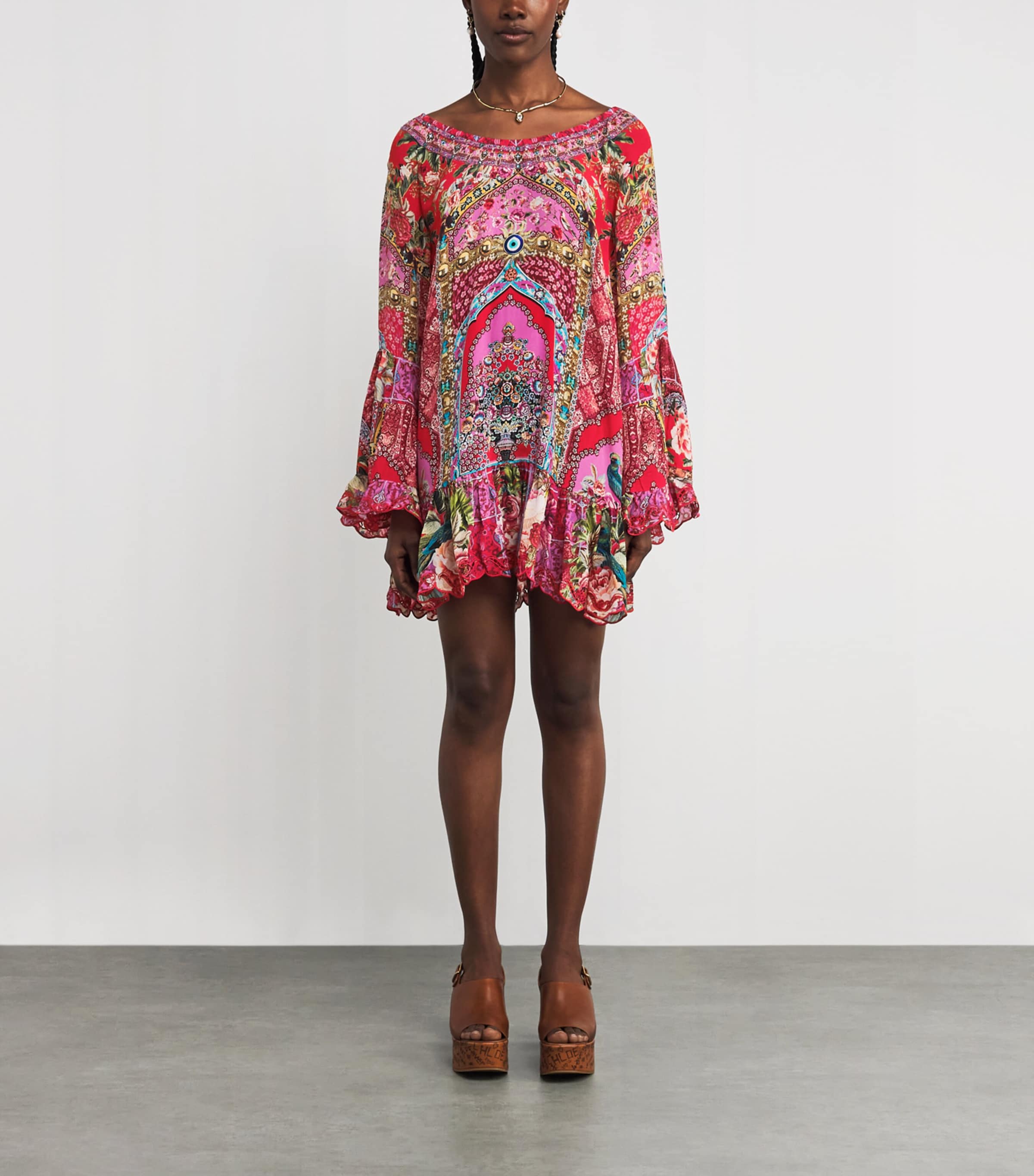 Silk A-Line Mini Dress HEIRLOOM EMPIRE HRMP Image 3