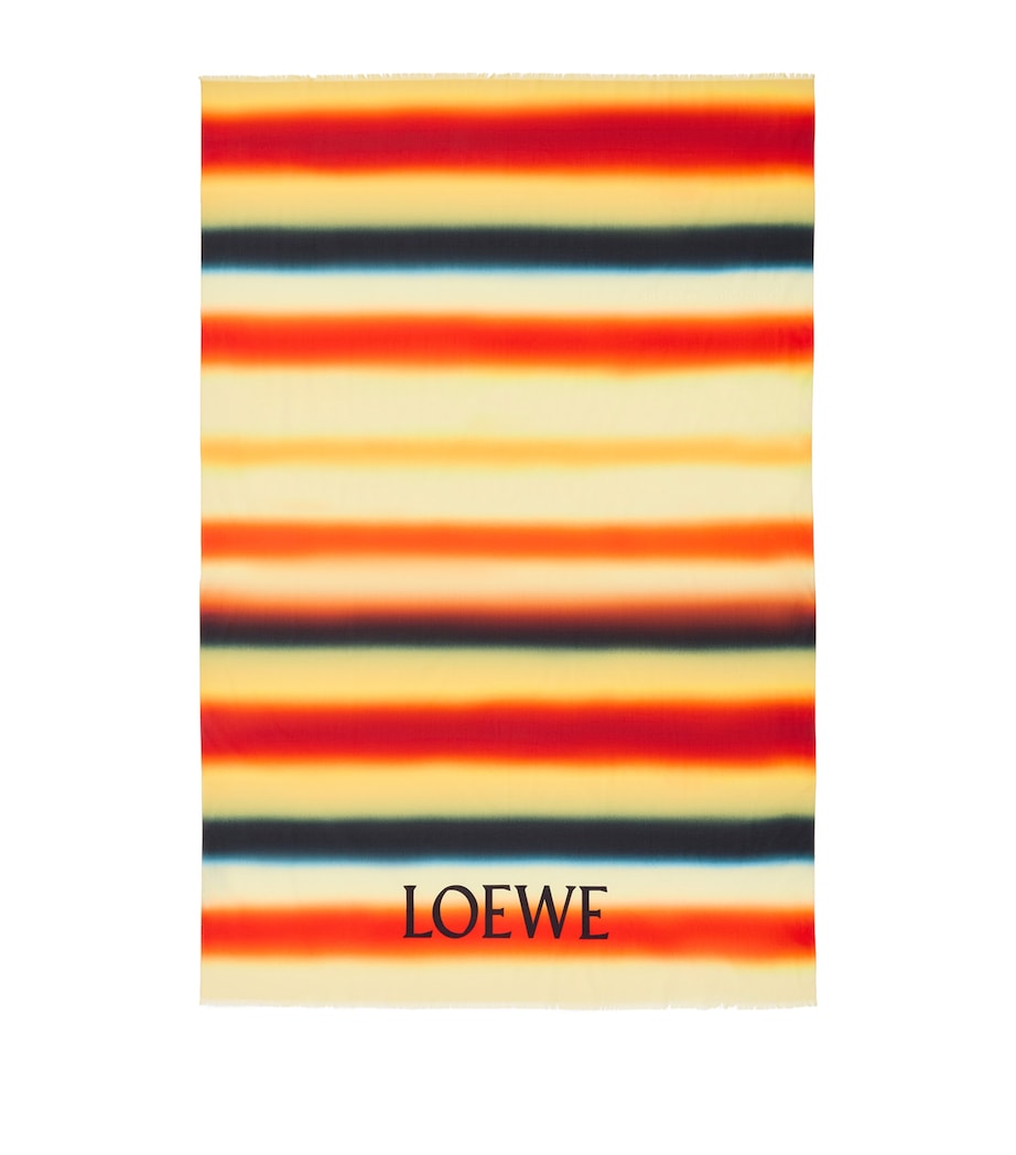 LOEWE Womens x Paula's Ibiza Cotton Stripe Pareo Orange/multicolor Image 1