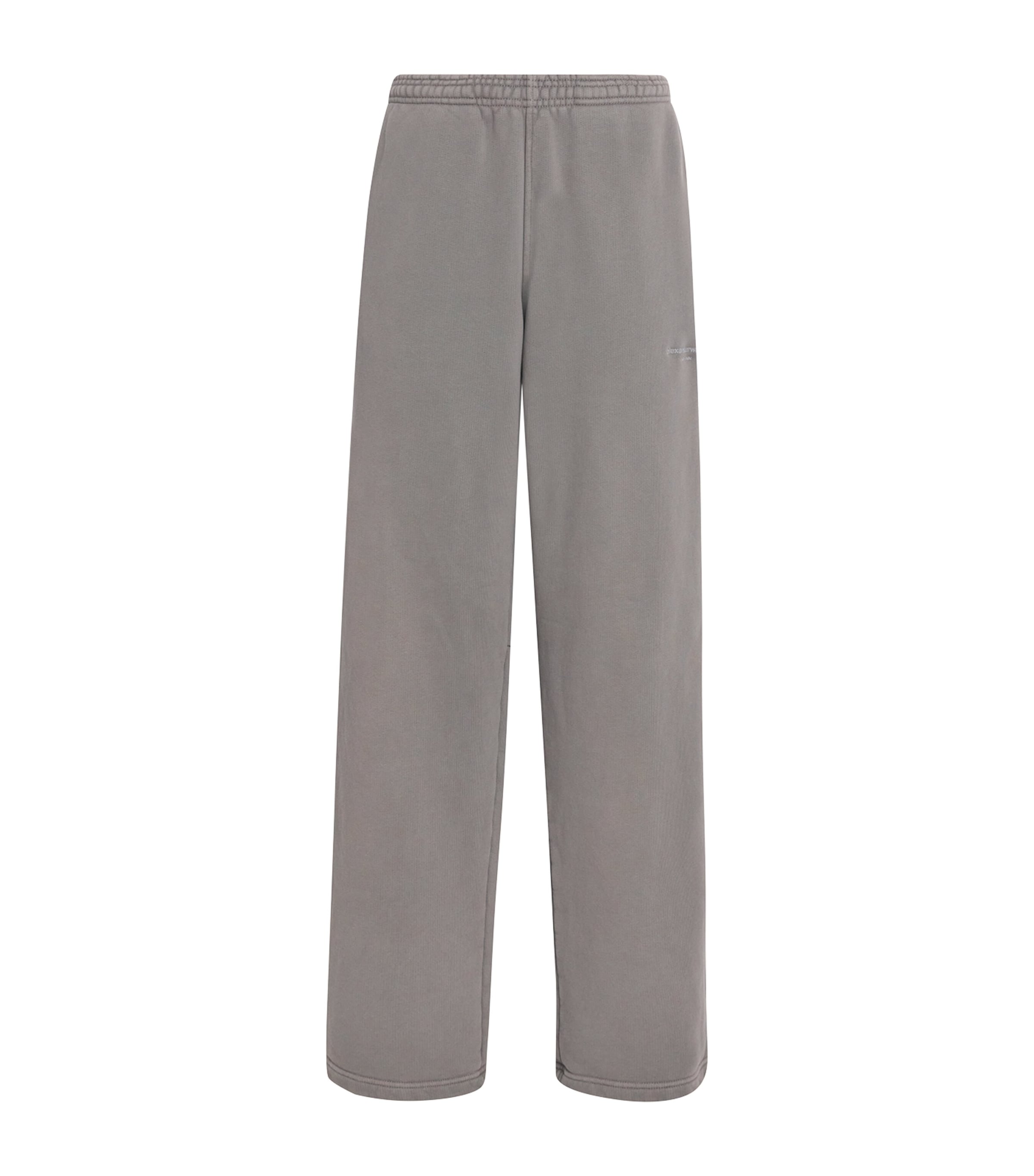 Alexander Wang Cotton Articulated-leg Sweatpants In Gray