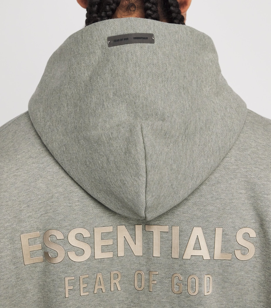 Cotton-Blend Logo Zip Hoodie CONCRETE HEATHER Image 6