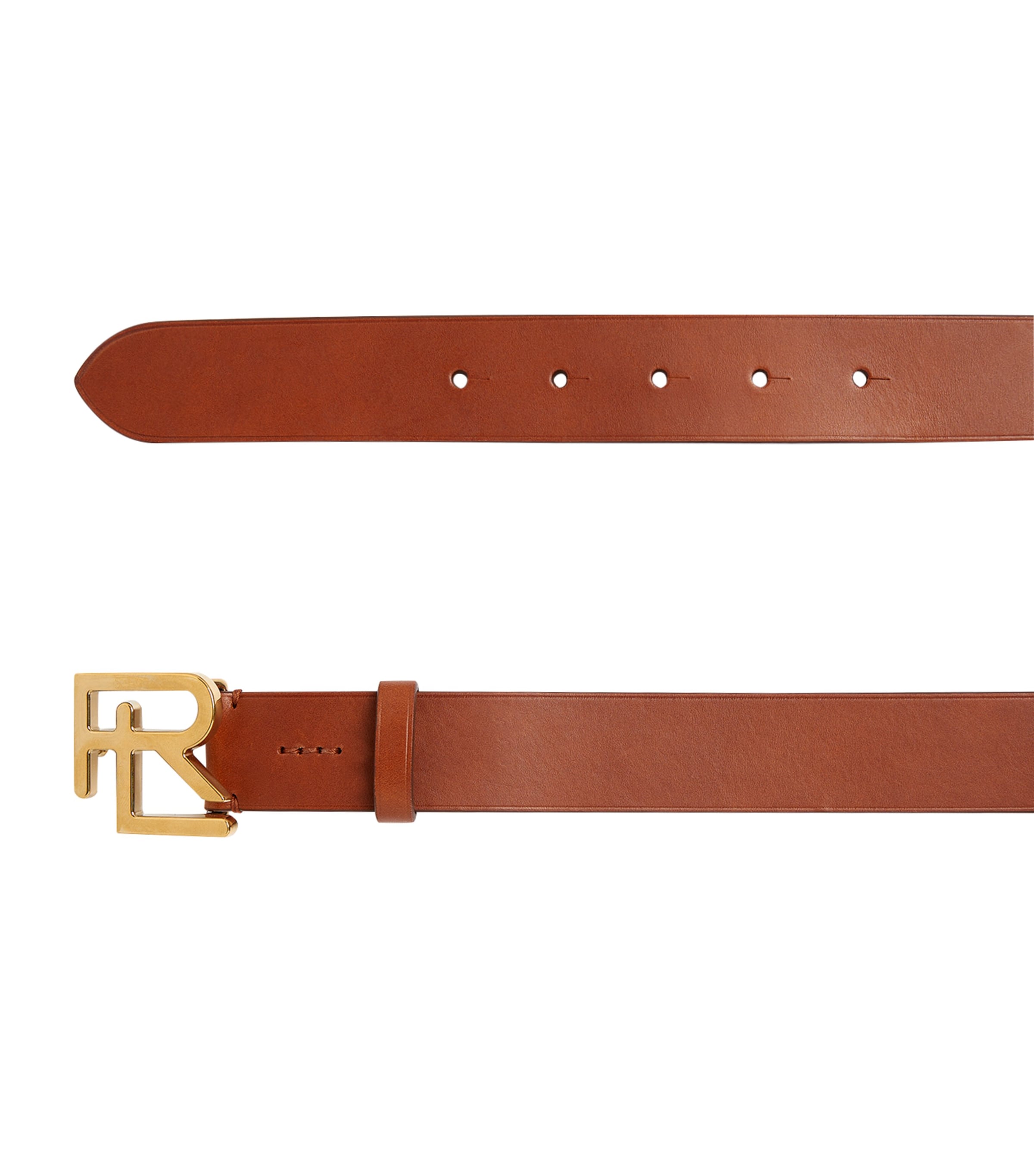 Leather RL Belt TAN Image 4