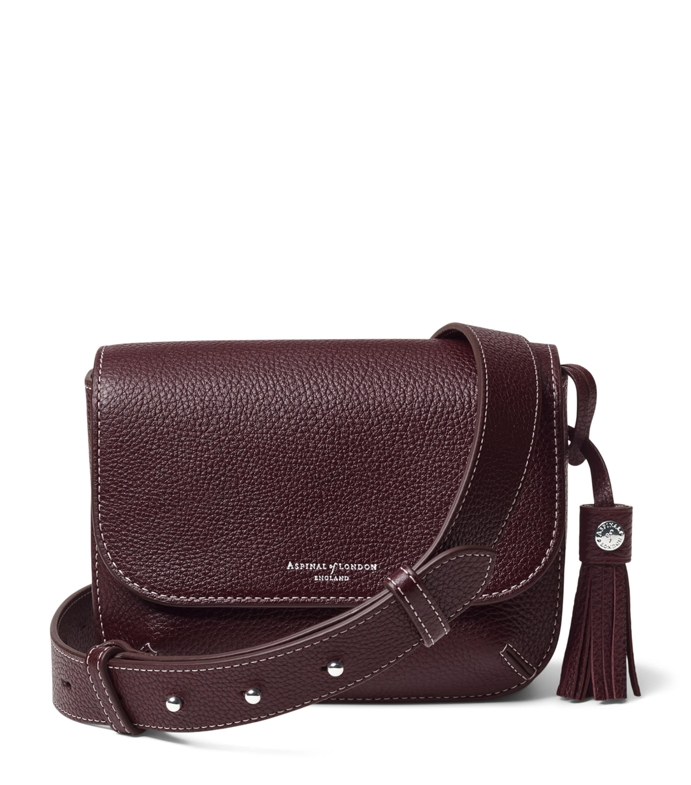 Aspinal Of London Leather Ella Cross-Body Bag Wine Image 1