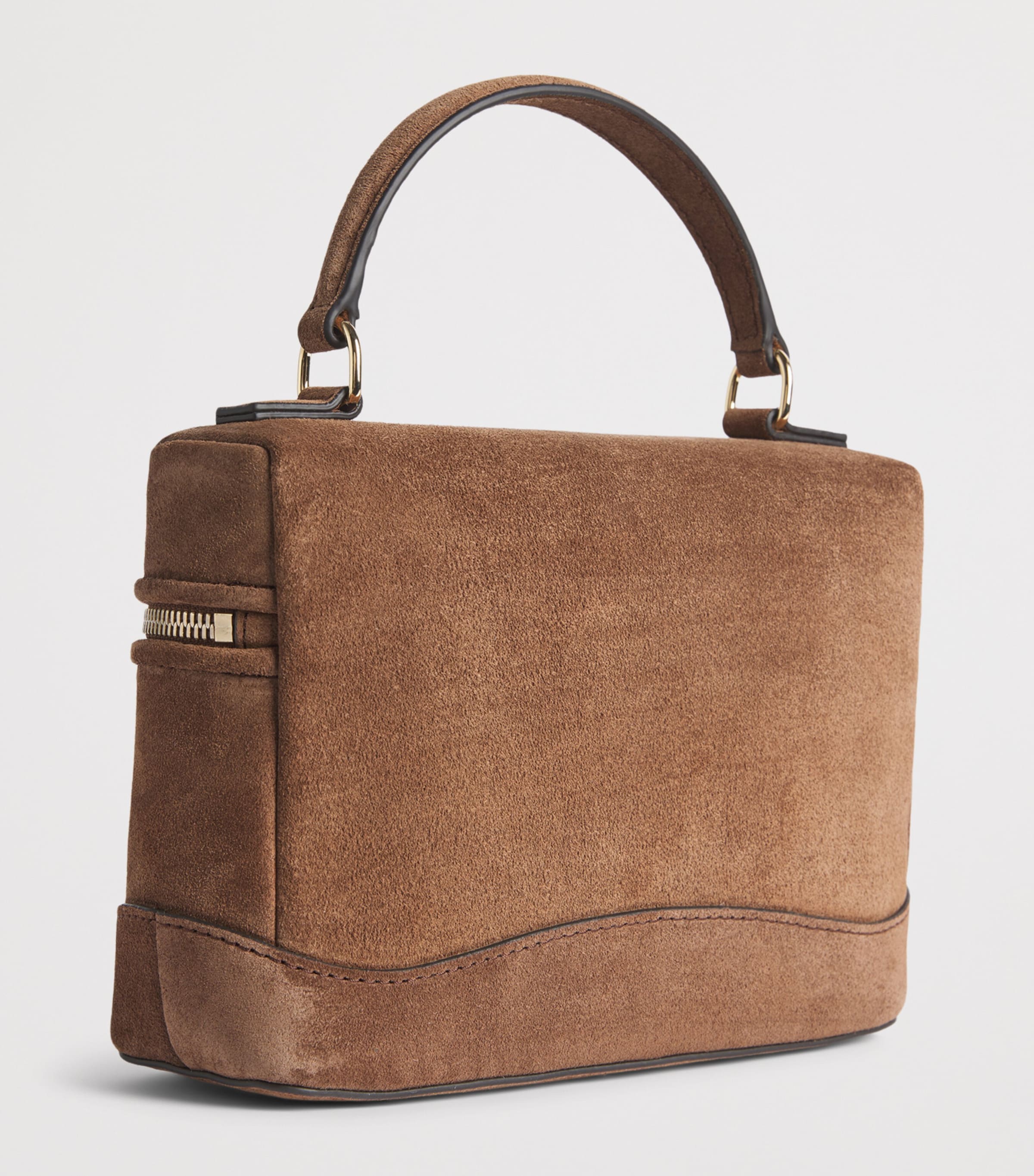 Sandro Paris Suede Tangolino Vanity Bag Brown Image 3