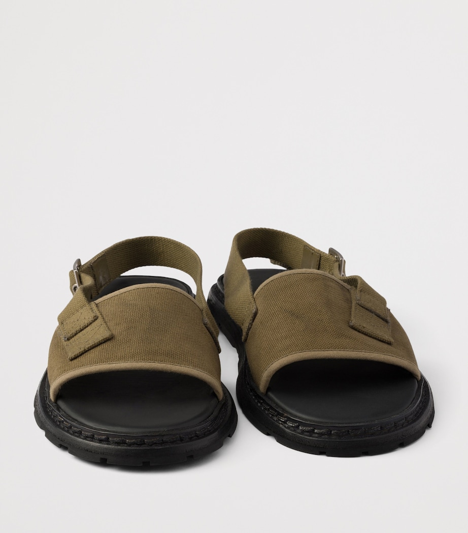 Prada Canvas Sandals Green Image 5
