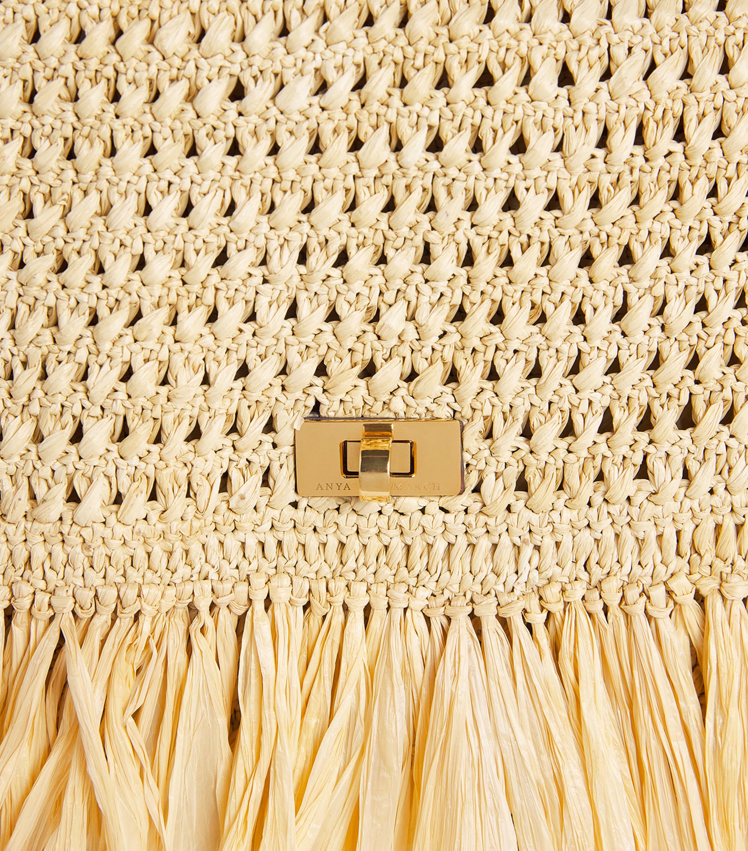 Anya Hindmarch Oversized Raffia Clutch Bag Natural Raffia Image 6