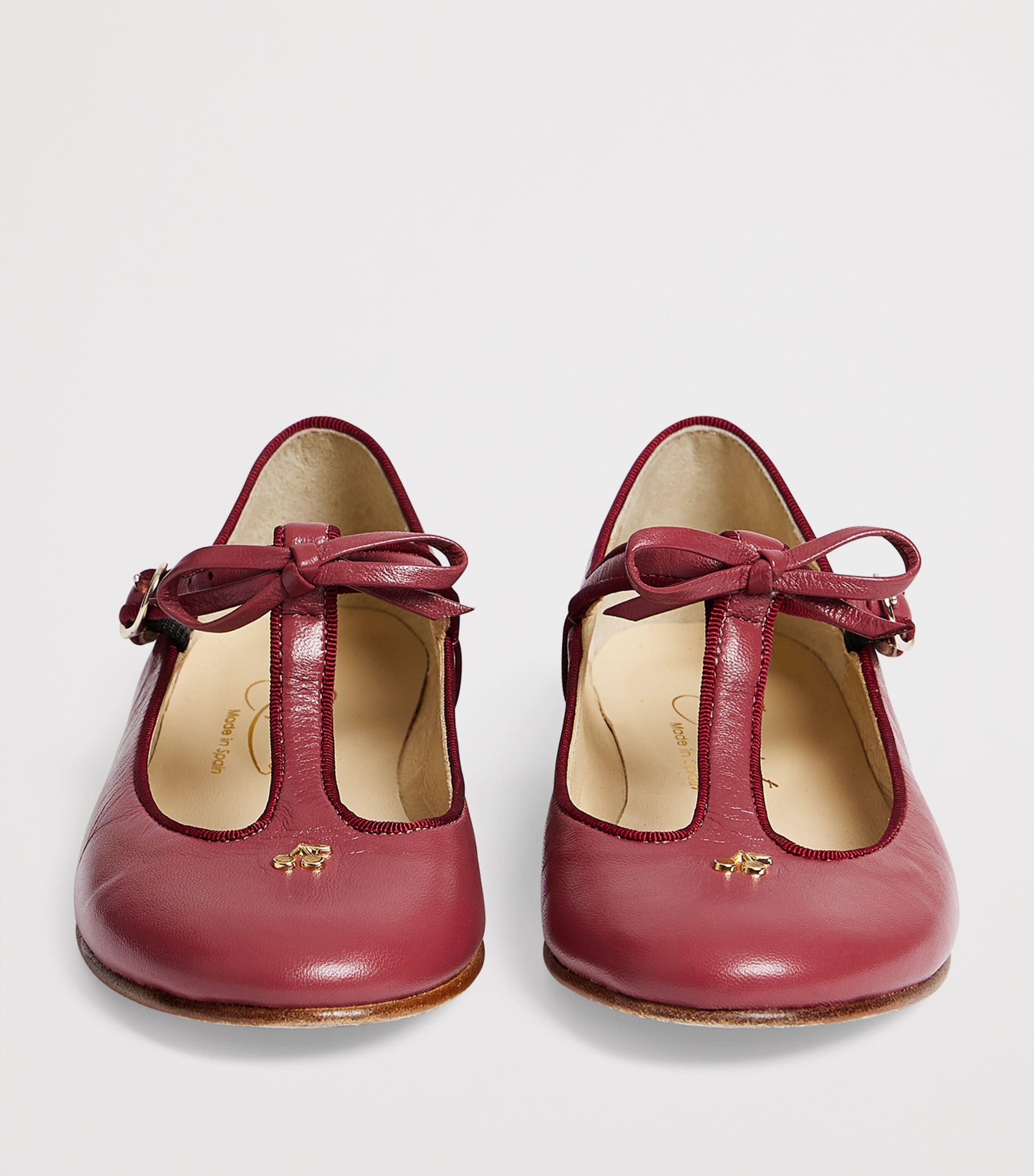 Leather Joyce Ballet Flats BORDEAUX Image 3