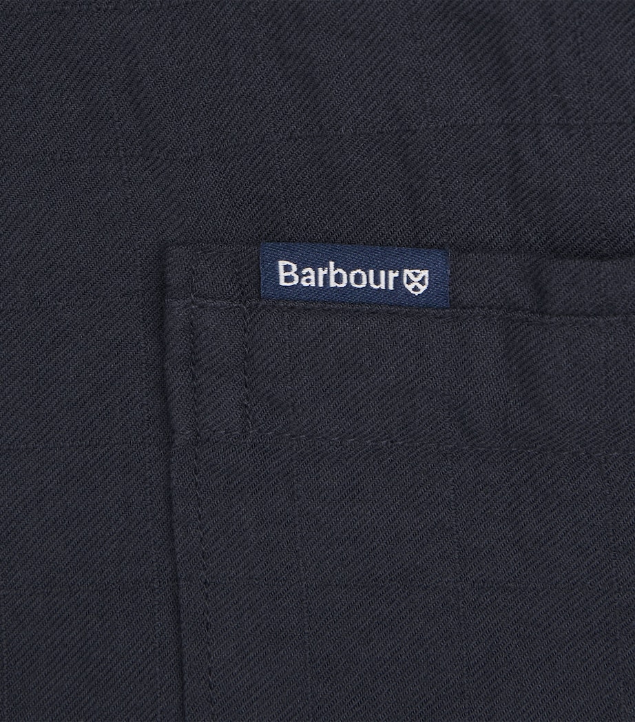Barbour Mens Cotton Ripstop Kingswood Shirt Dark Navy Image 6