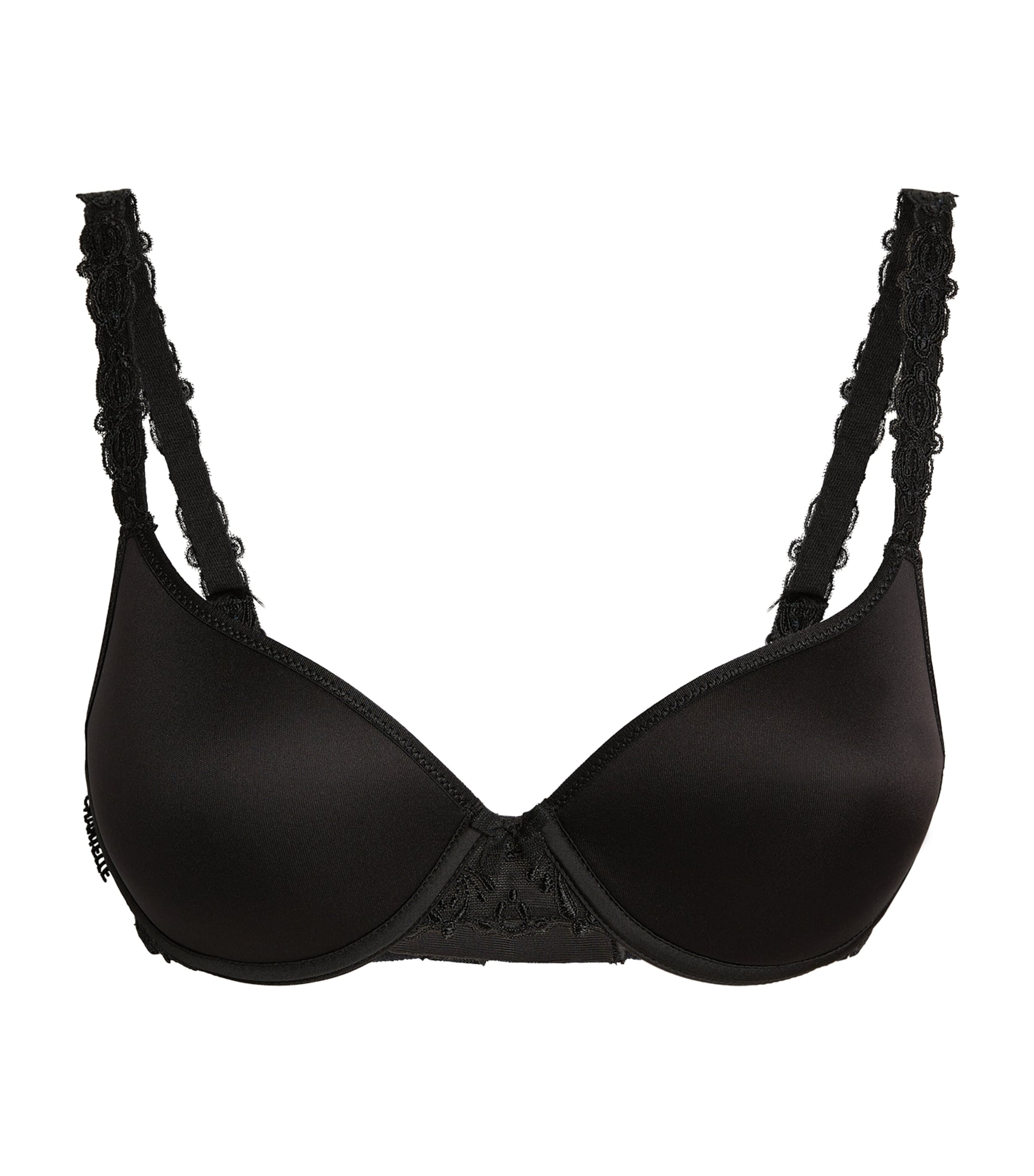 Shop Chantelle Champs Elysees T-shirt Bra In Black