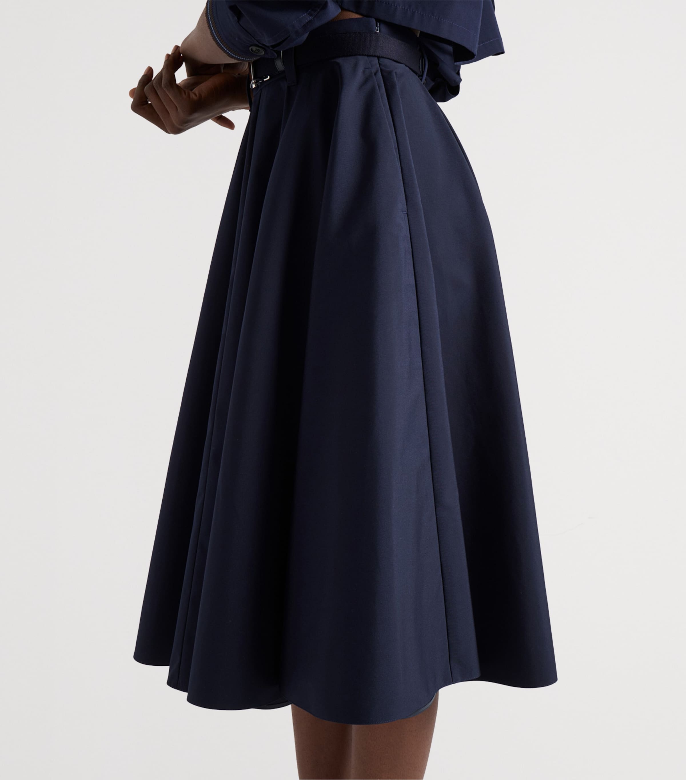 Prada Womens A-Line Midi Skirt Image 6