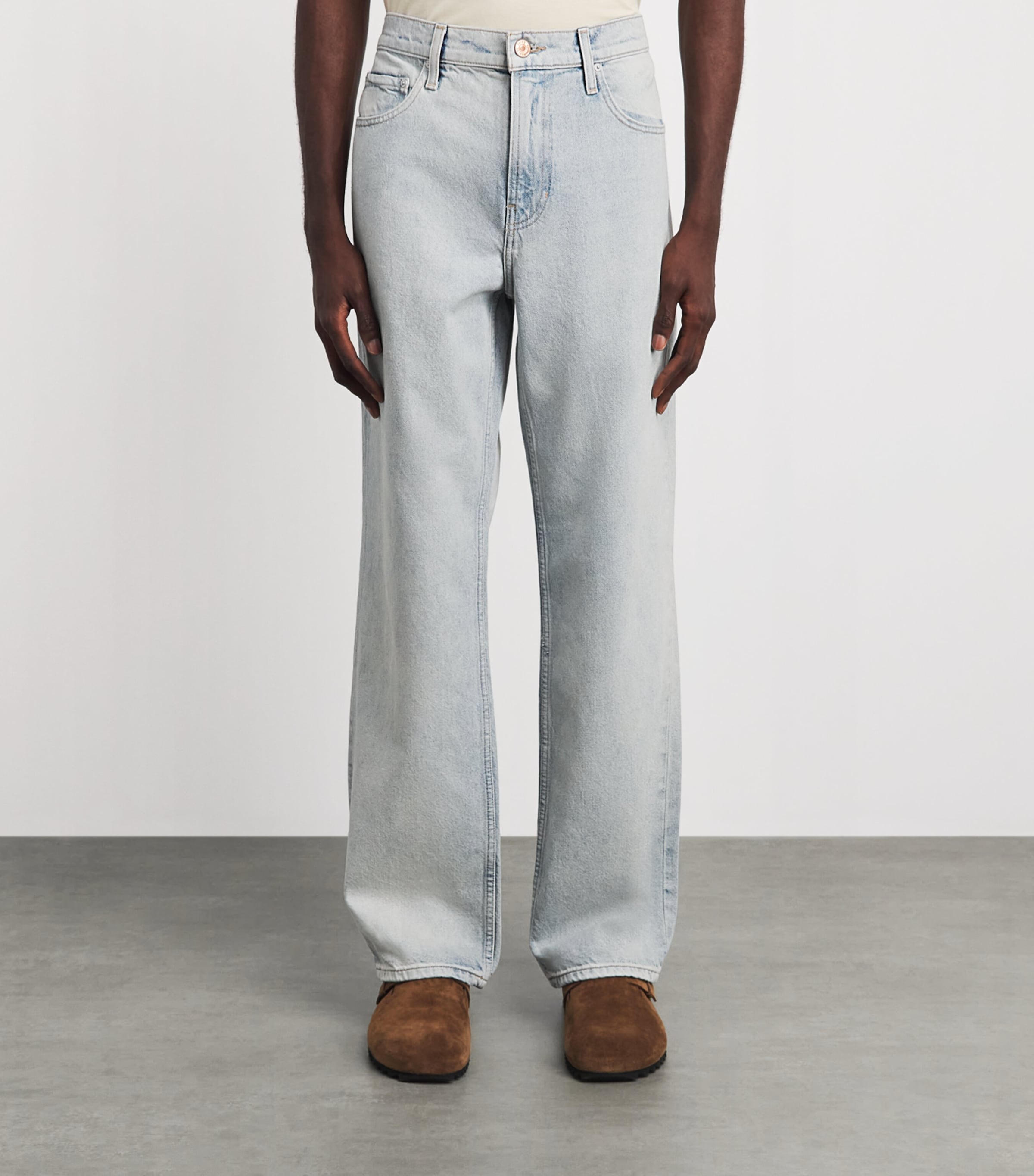 PAIGE Mens Doheny Wide-Leg Jeans Berto Image 4