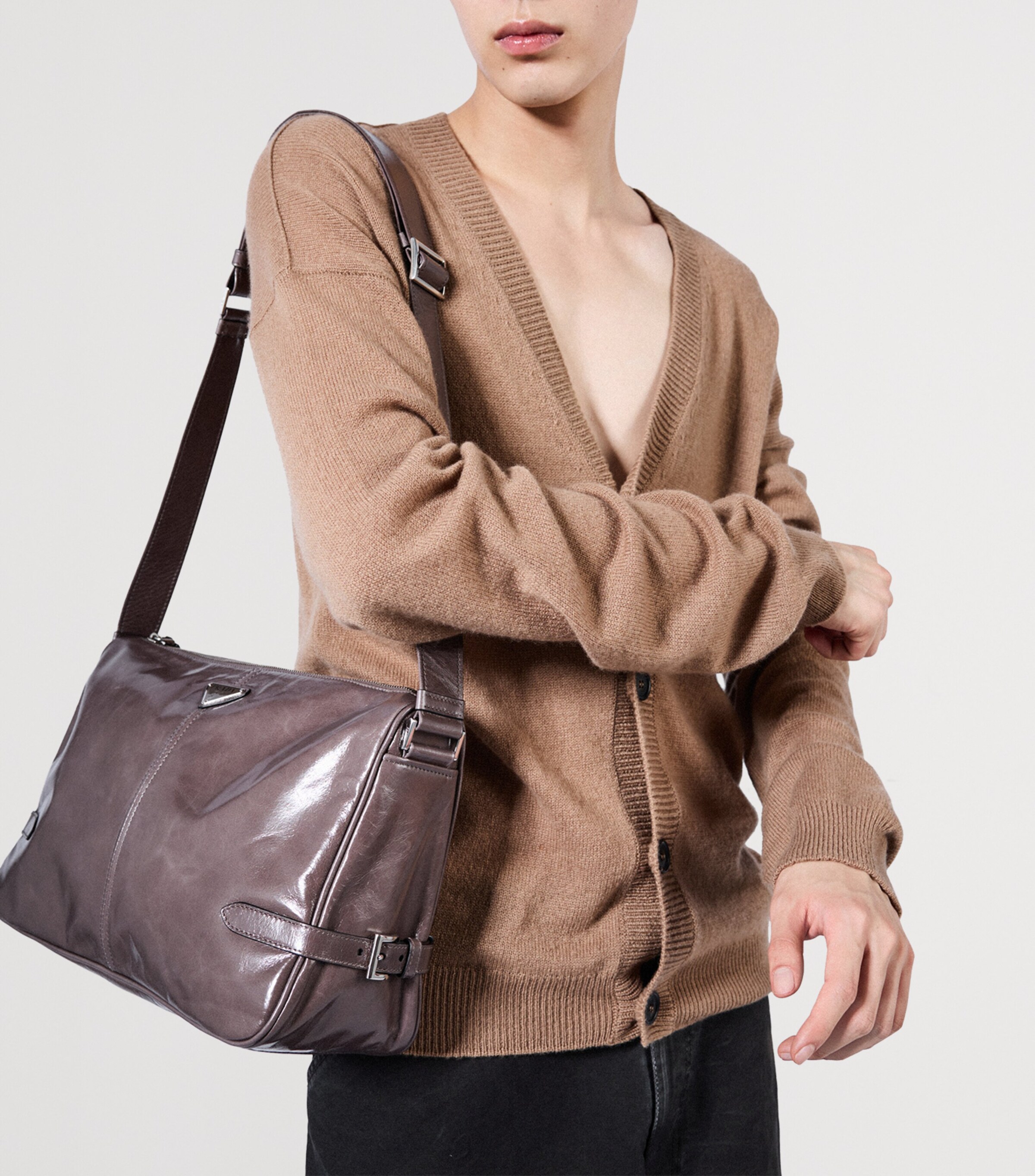 Leather Shoulder Bag F03SG Image 2
